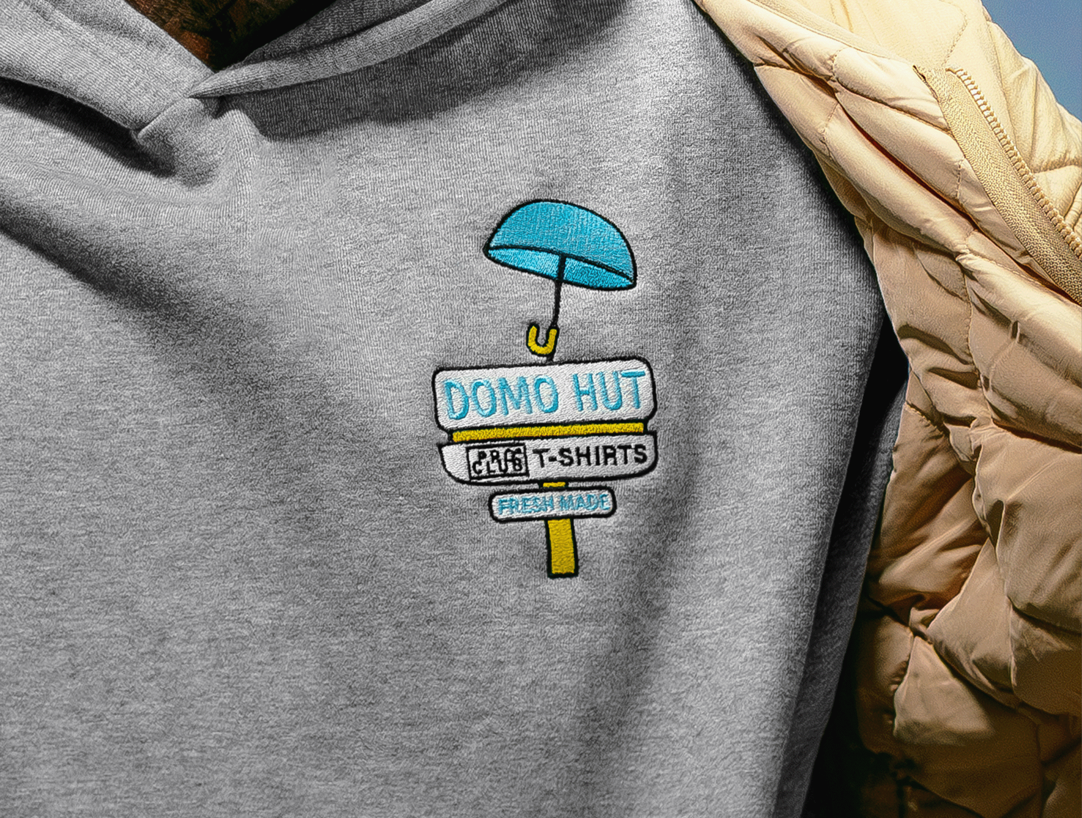 Domo Genesis "Domo Hut" Collab Hoodie lifestyle photo 2