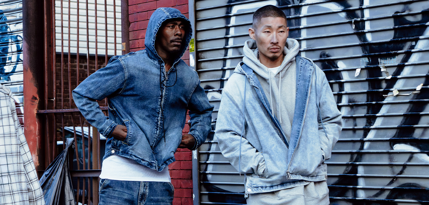 Heavyweight Denim Zip-Up Jacket lifestyle photo 3