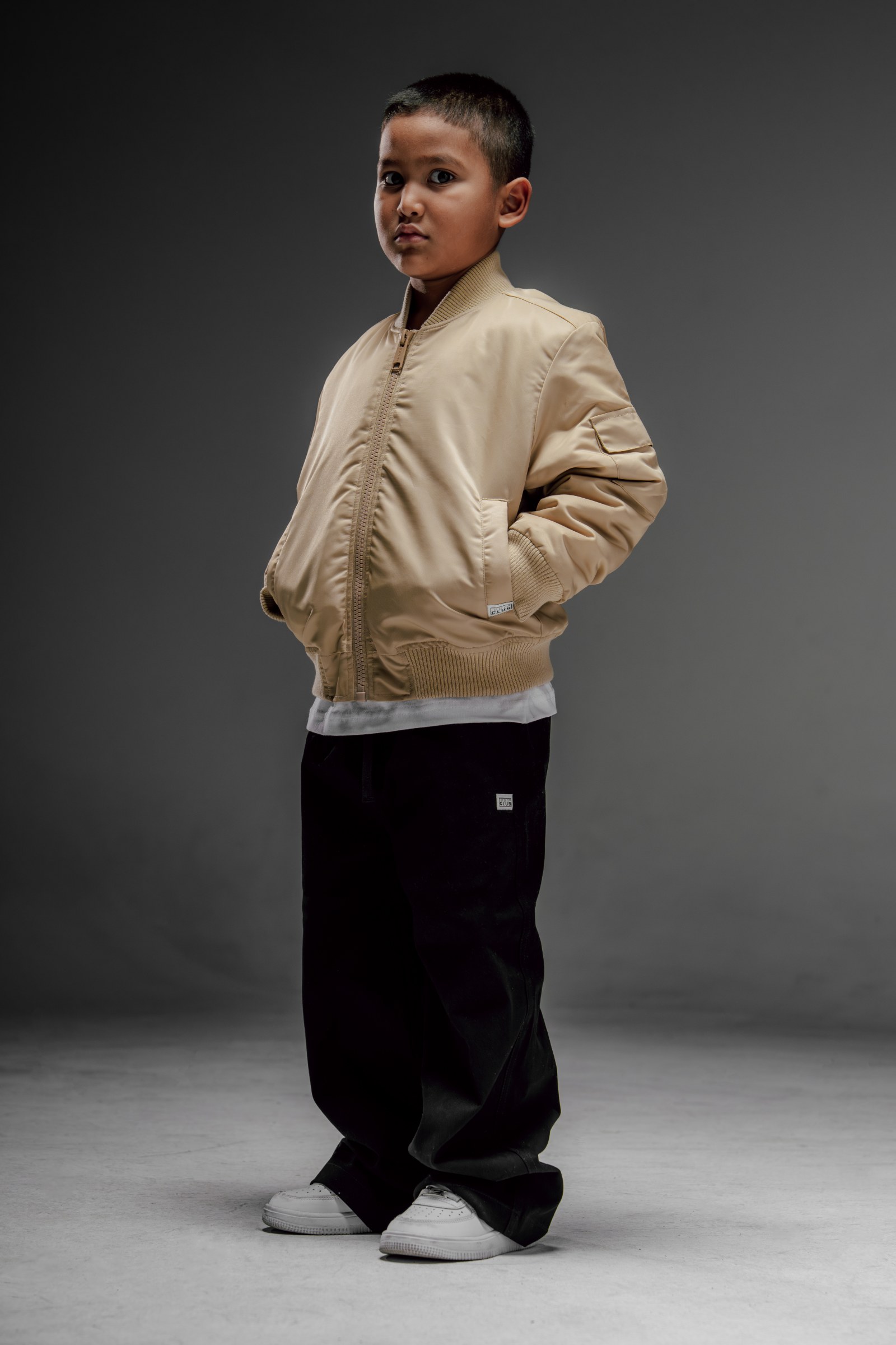 Kid's Comfort Bomber Jacket lifestyle photo 2