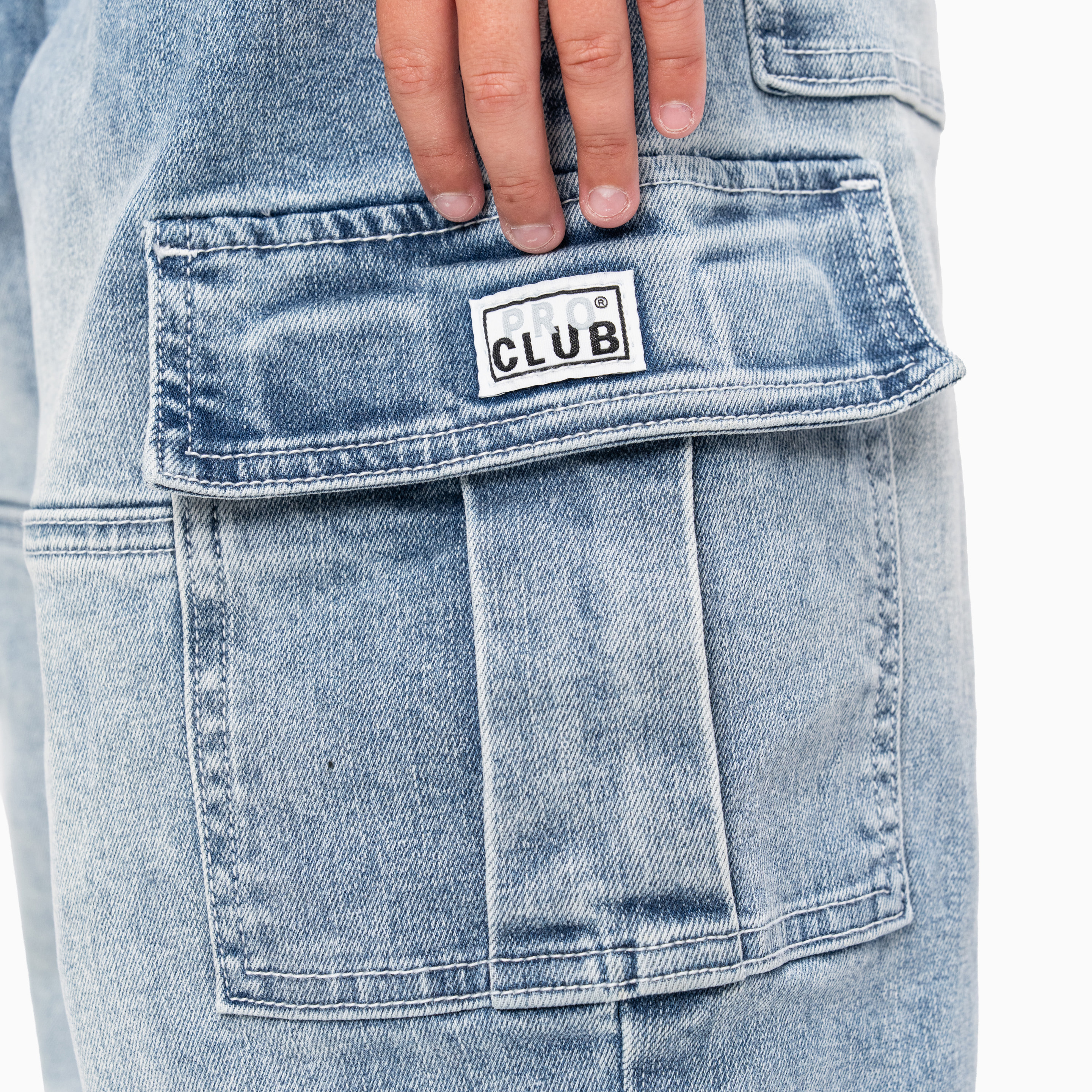 Kid's Baggy Fit Denim Cargo Pant (image 2 of 5)