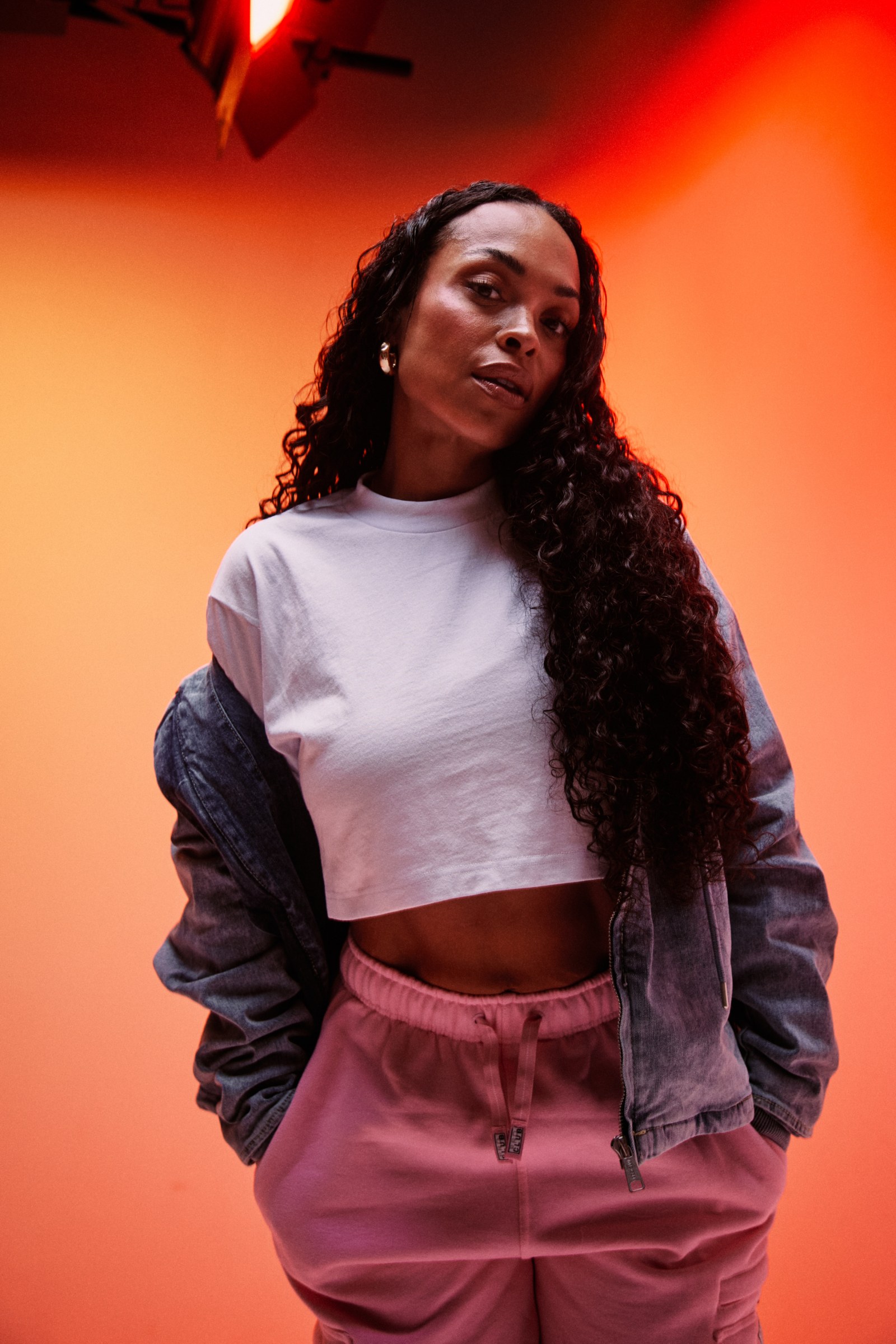 Heavyweight Cotton Short Sleeve Crop Top lifestyle photo 4