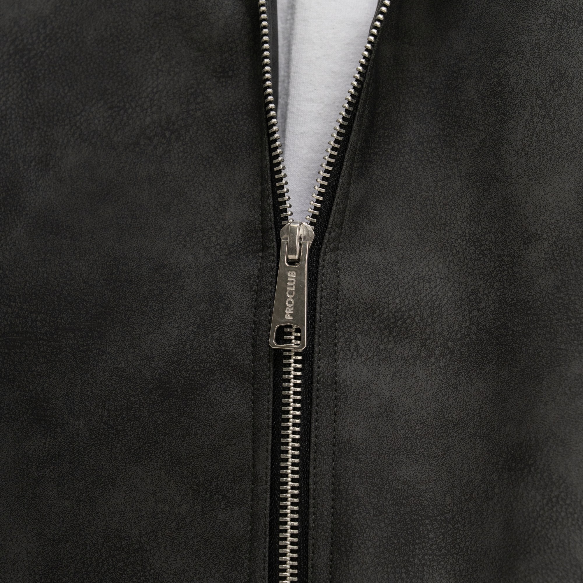 Heavyweight Vegan Leather Zip Up Jacket (image 5 of 5)