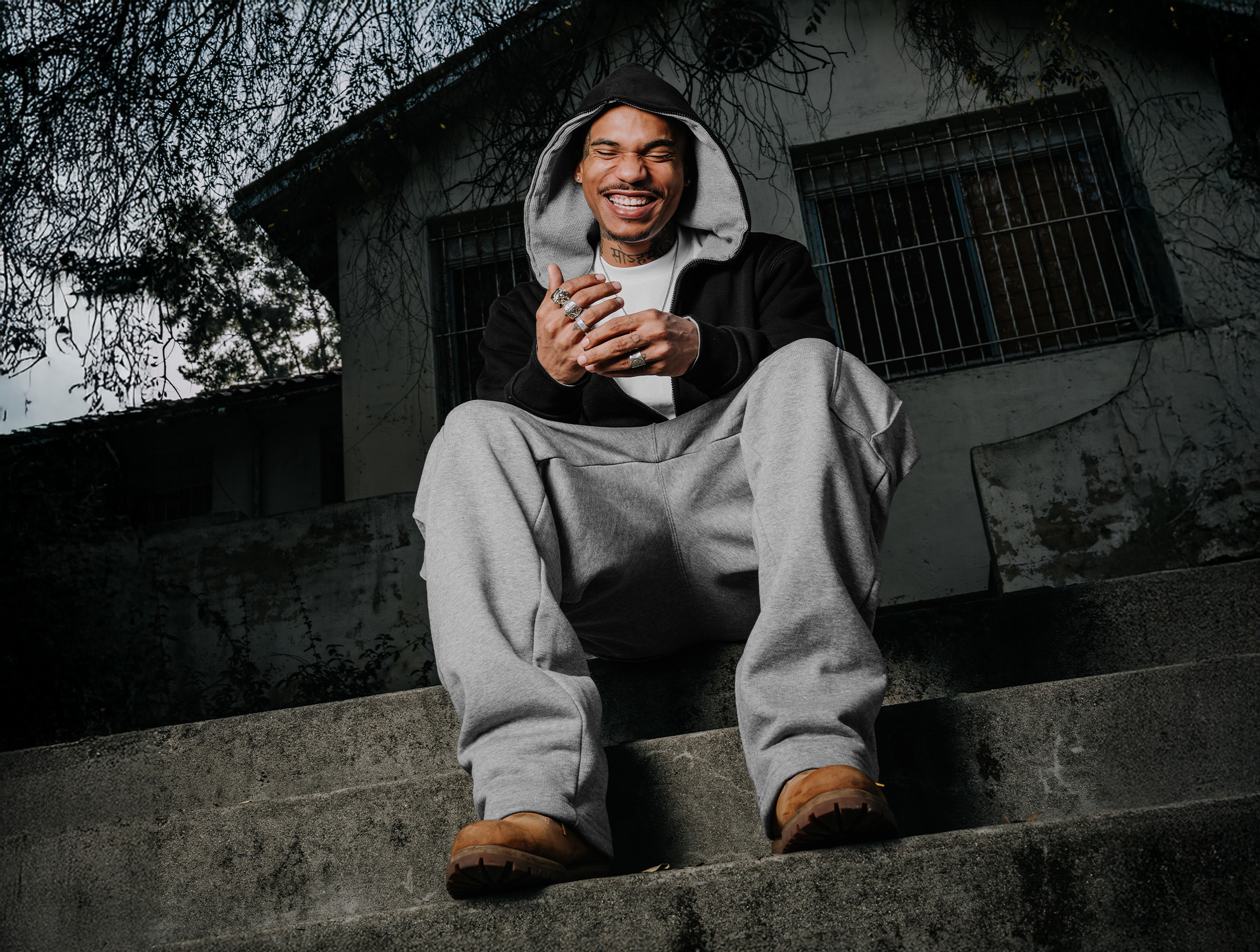 Heavyweight Basic Reversible Thermal Zip-Up Hoodie lifestyle photo 2