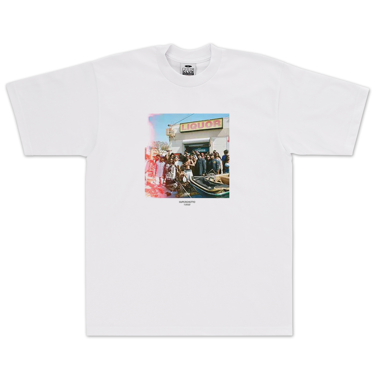 Buddy "Superghetto" Album Cover Heavyweight White Tee (image 1 of 2)