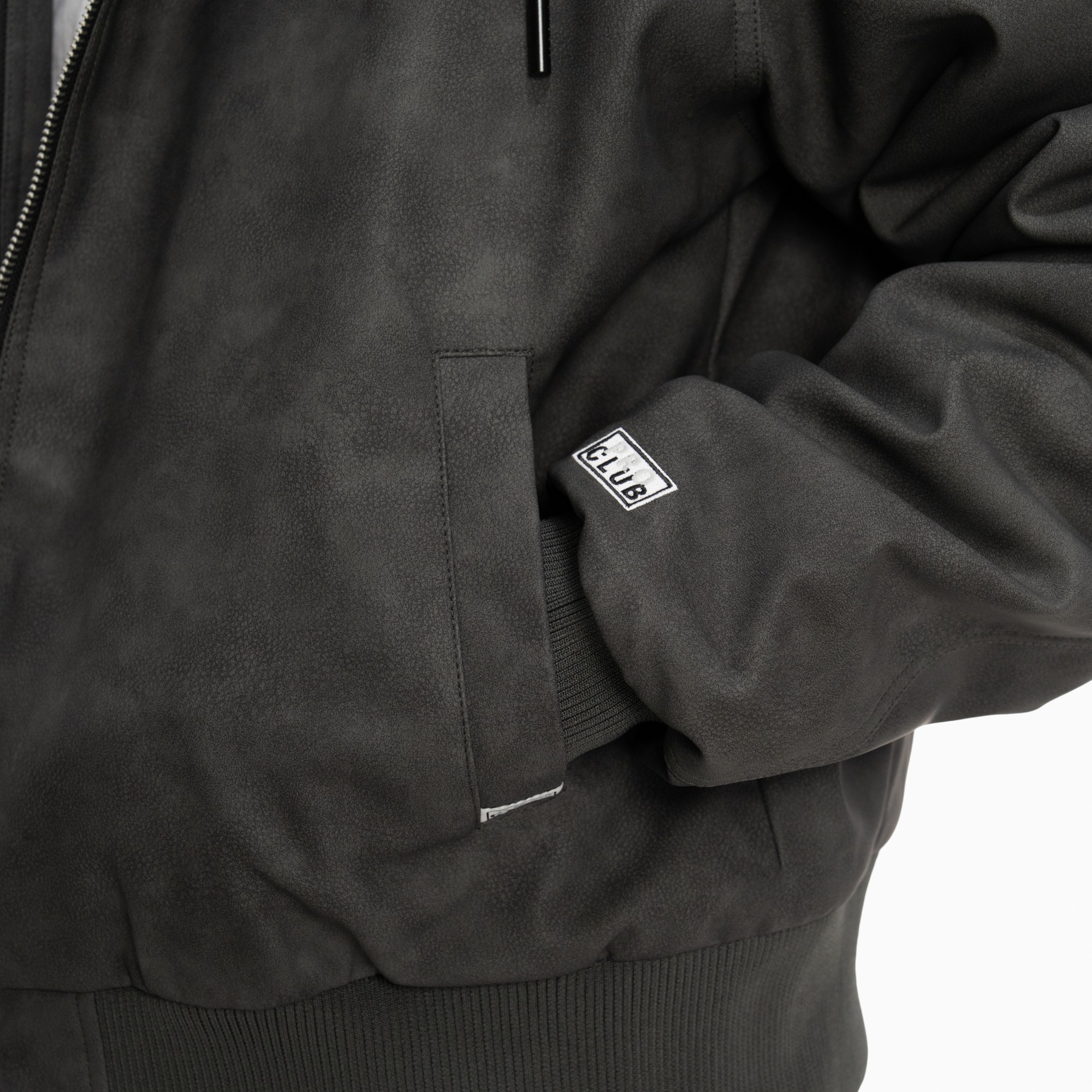 Heavyweight Vegan Leather Zip Up Jacket (image 4 of 5)