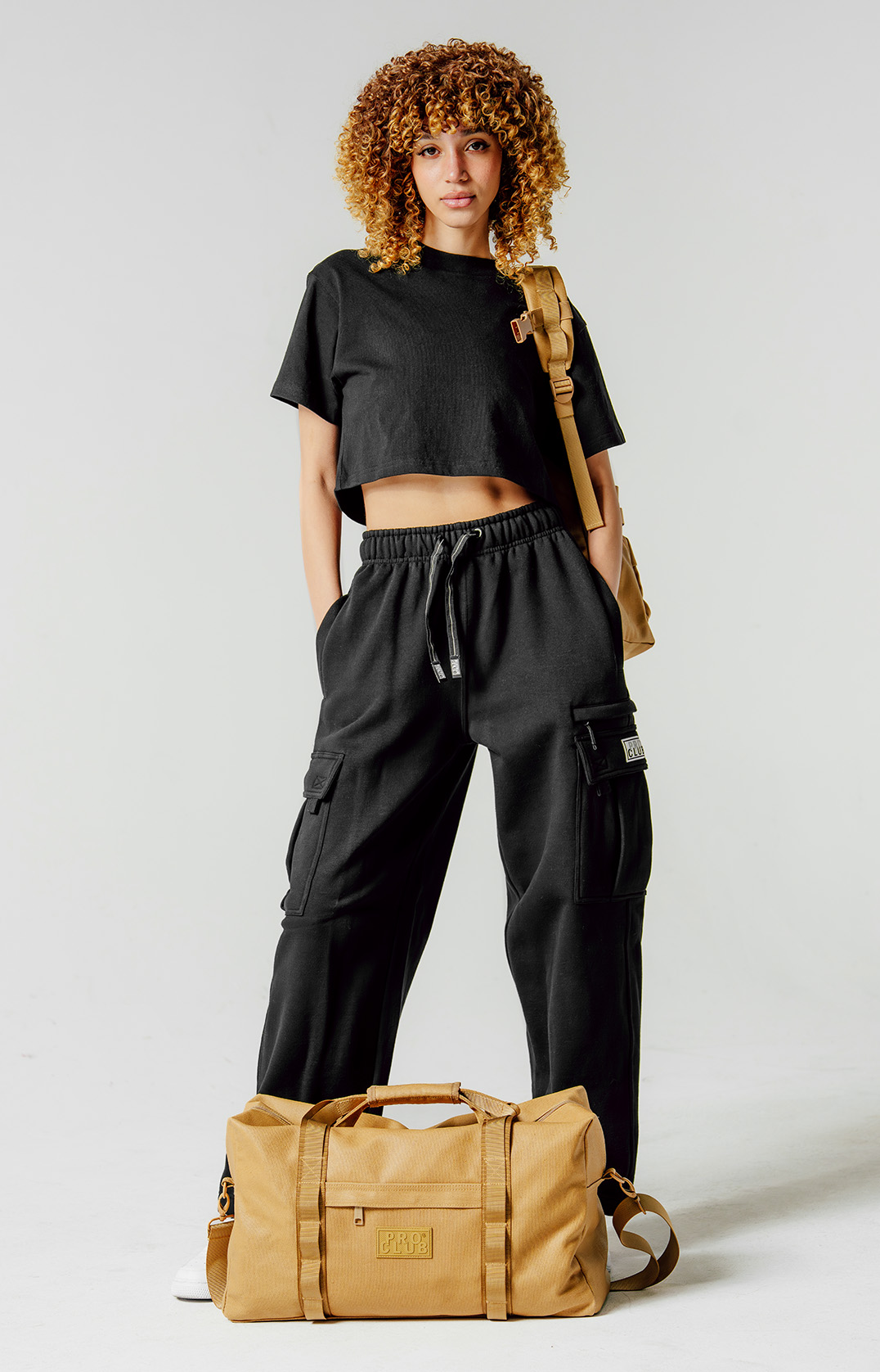 Heavyweight Cotton Short Sleeve Crop Top lifestyle photo 1