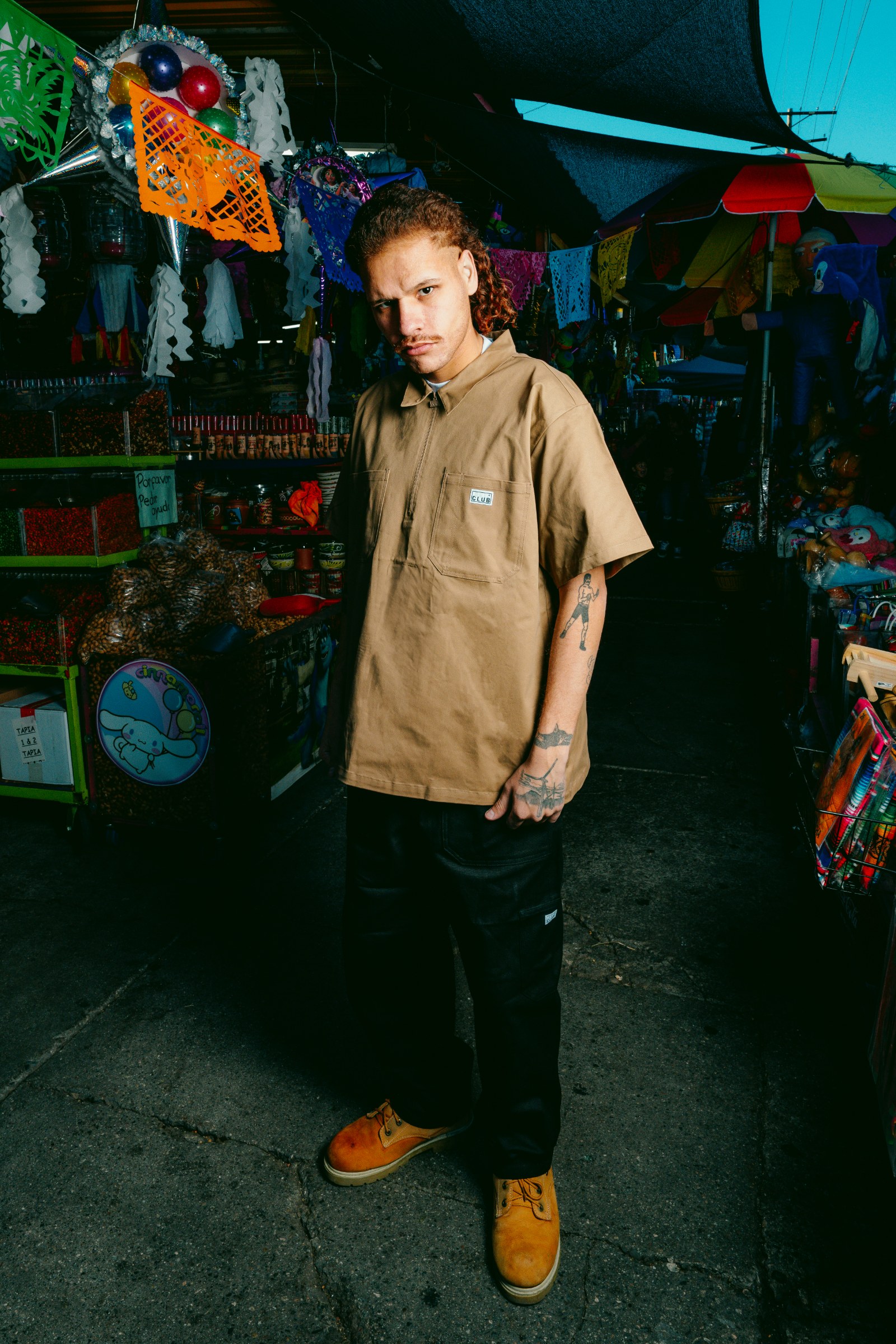 Heavyweight Quarter Zip Work Shirt lifestyle photo 4