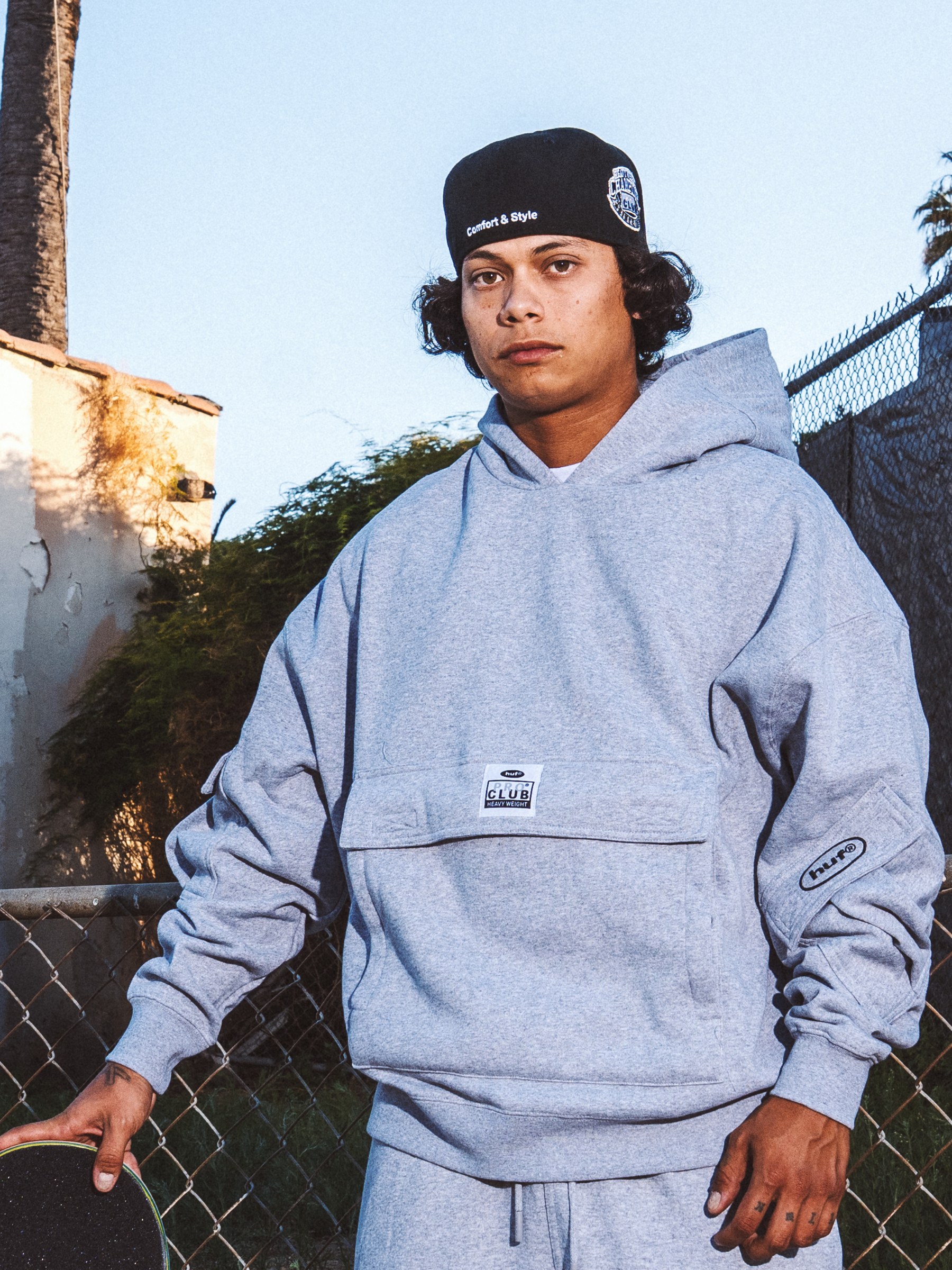 Huf Heavywide Multi Pocket Pullover Hoodie lifestyle photo 1