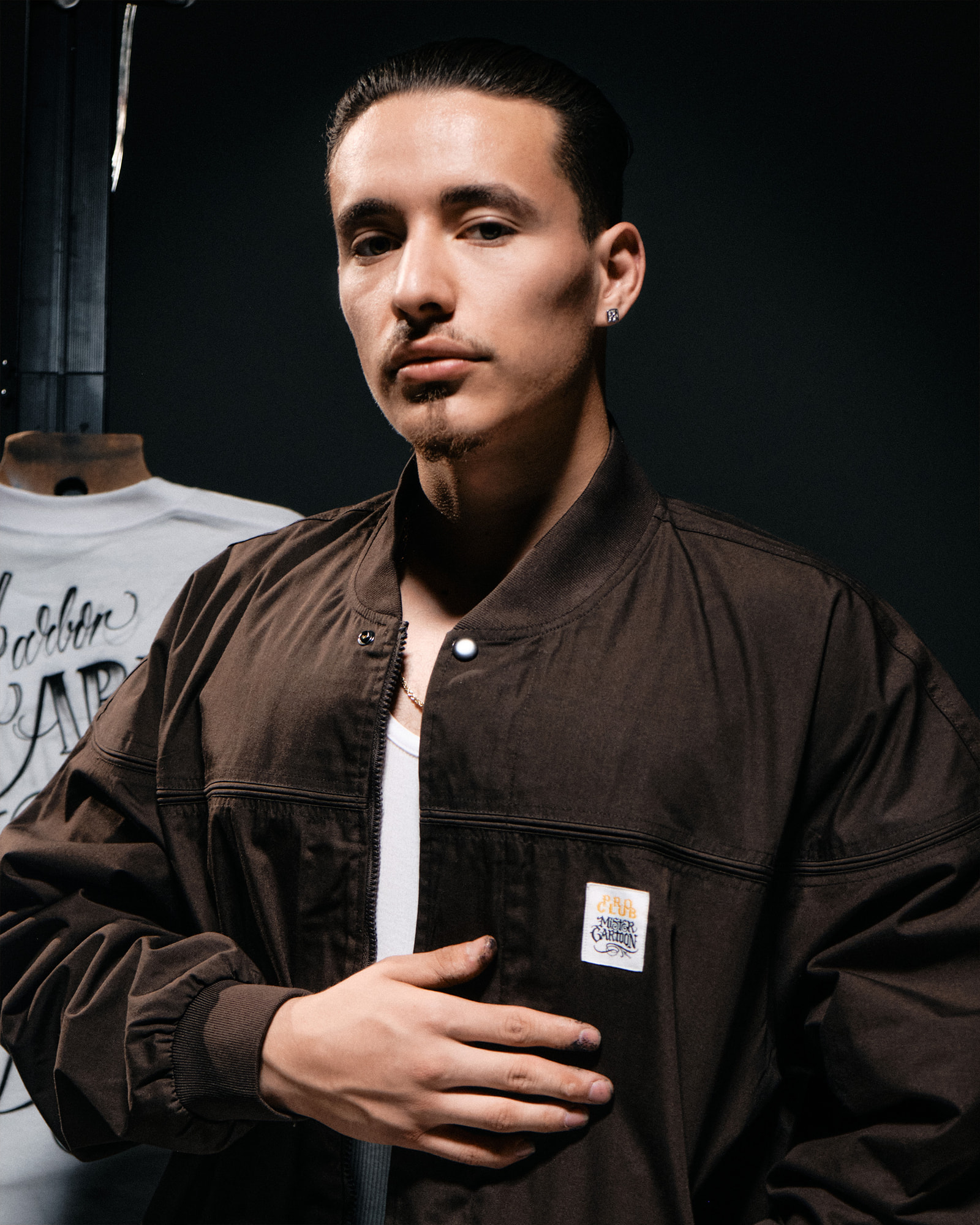 men in mister cartoon x proclub jacket