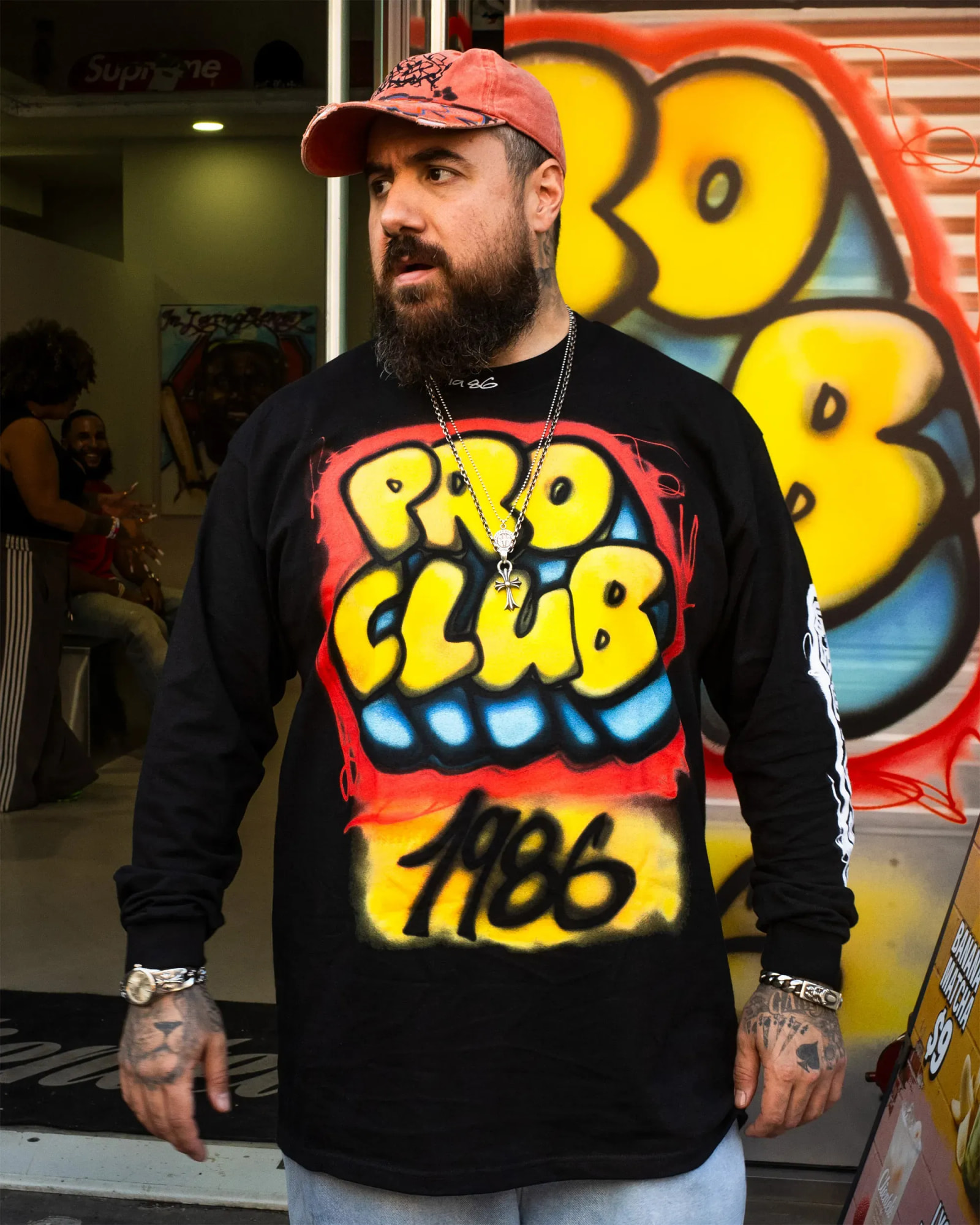 guy in proclub tee