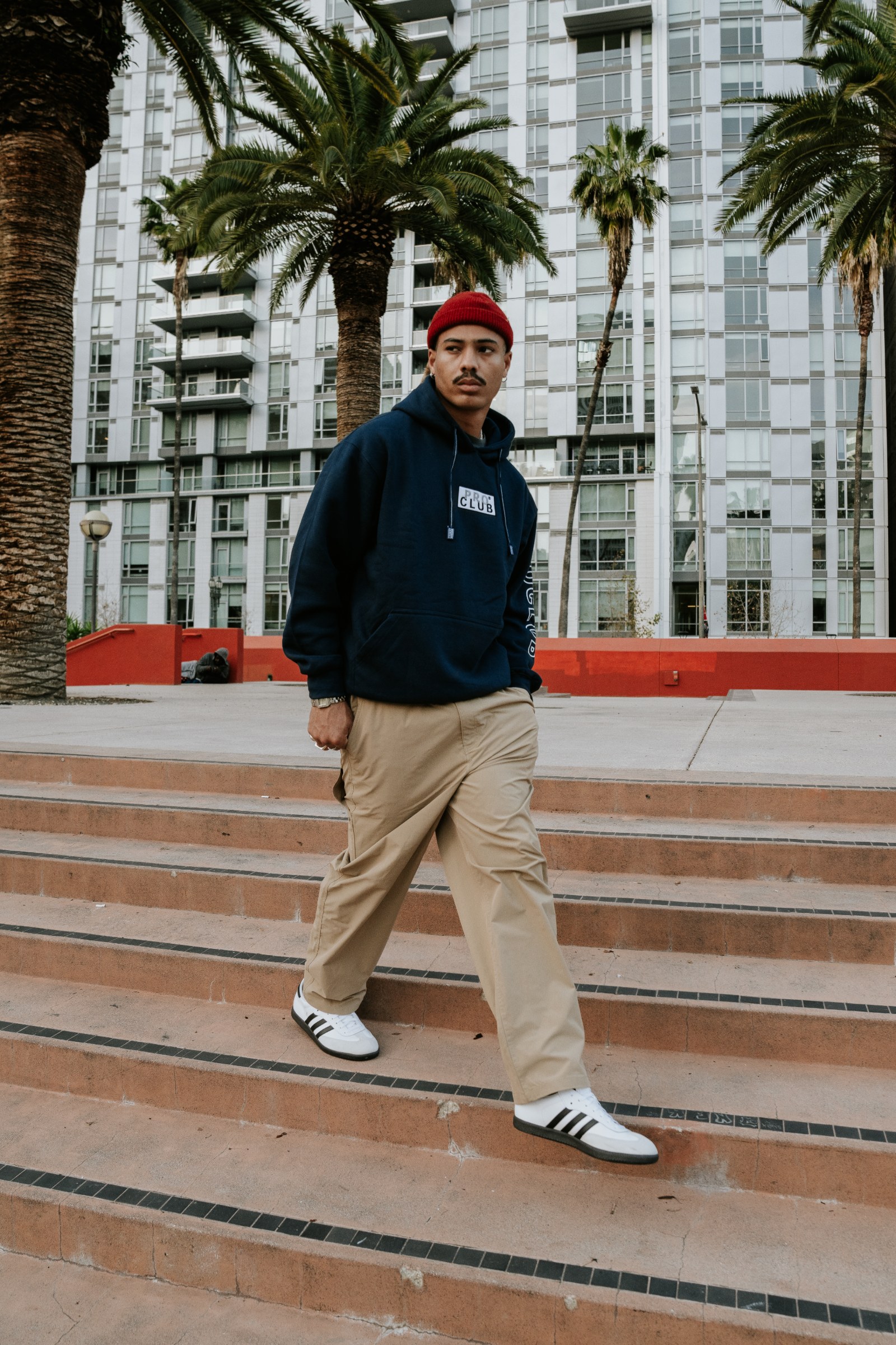 Embroidered Logo Heavyweight Pullover Hoodie (13oz) lifestyle photo 2