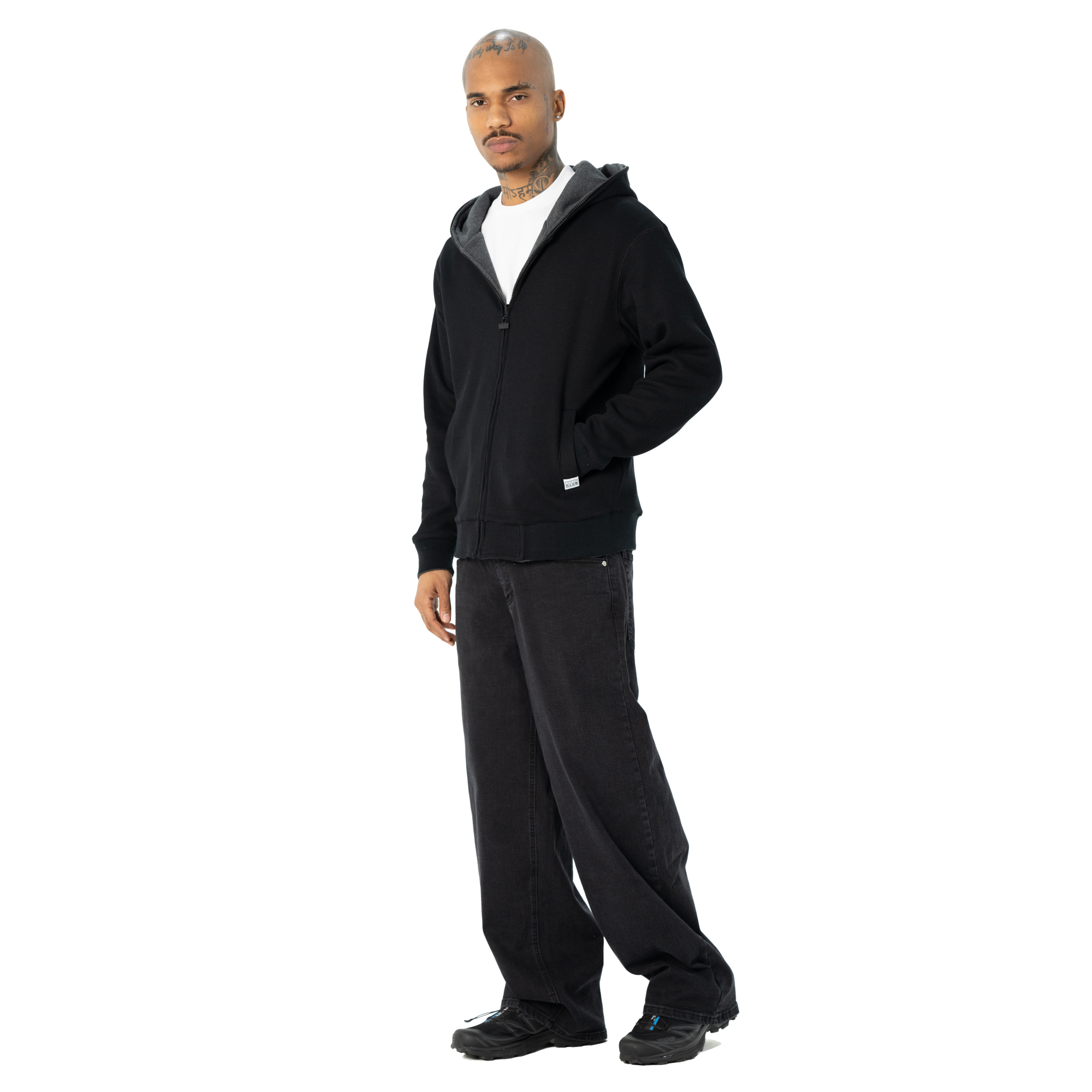 Heavyweight Basic Reversible Thermal Zip-Up Hoodie (image 3 of 8)