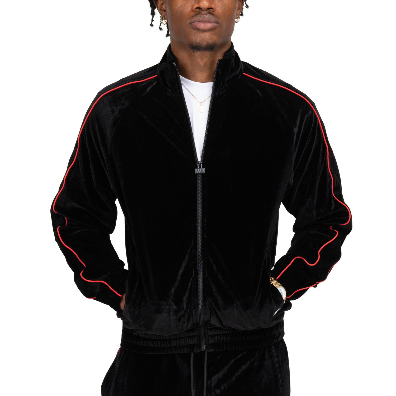 Comfort Velour Track Jacket (image 1 of 5)