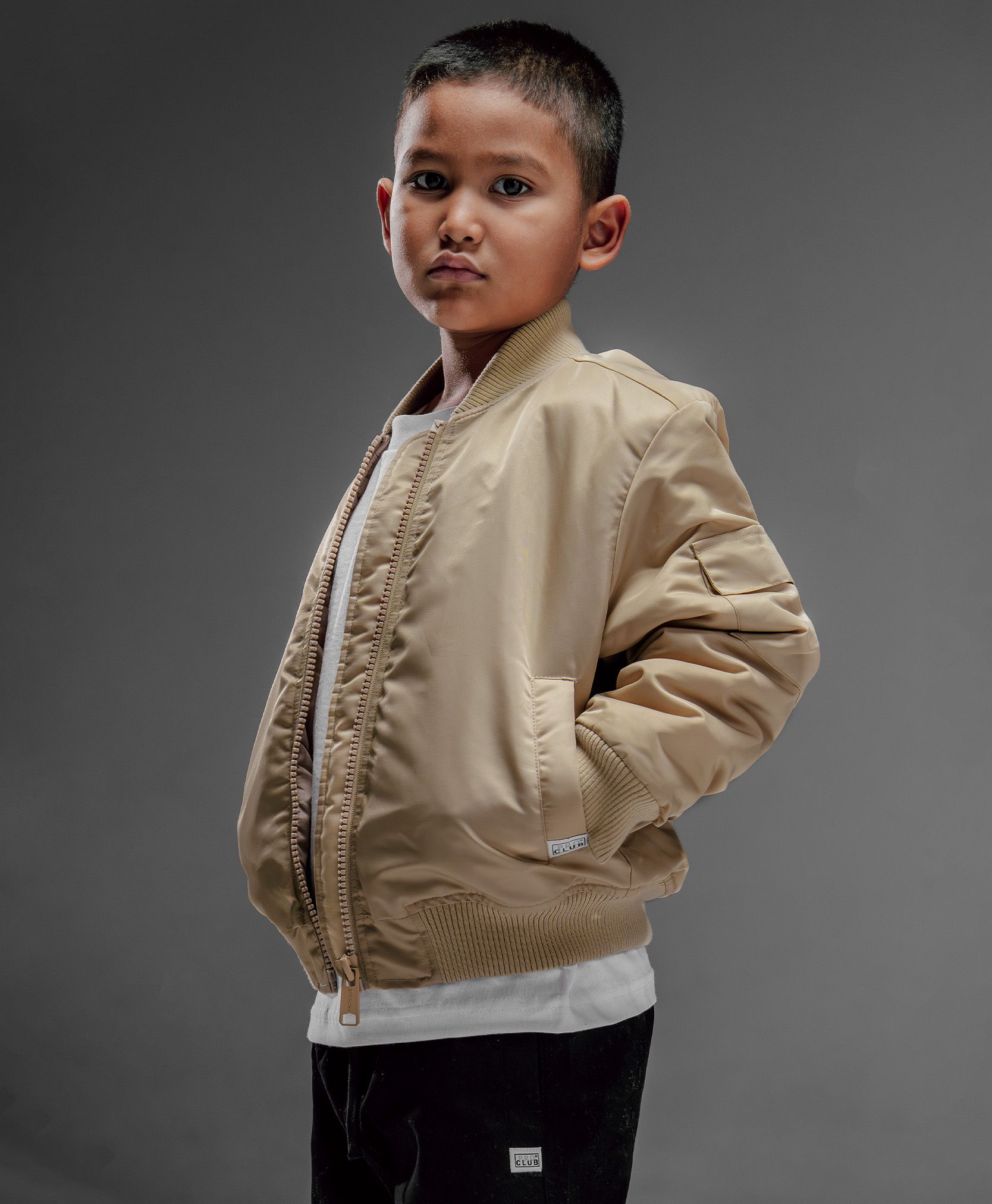 Kid's Comfort Bomber Jacket lifestyle photo 4