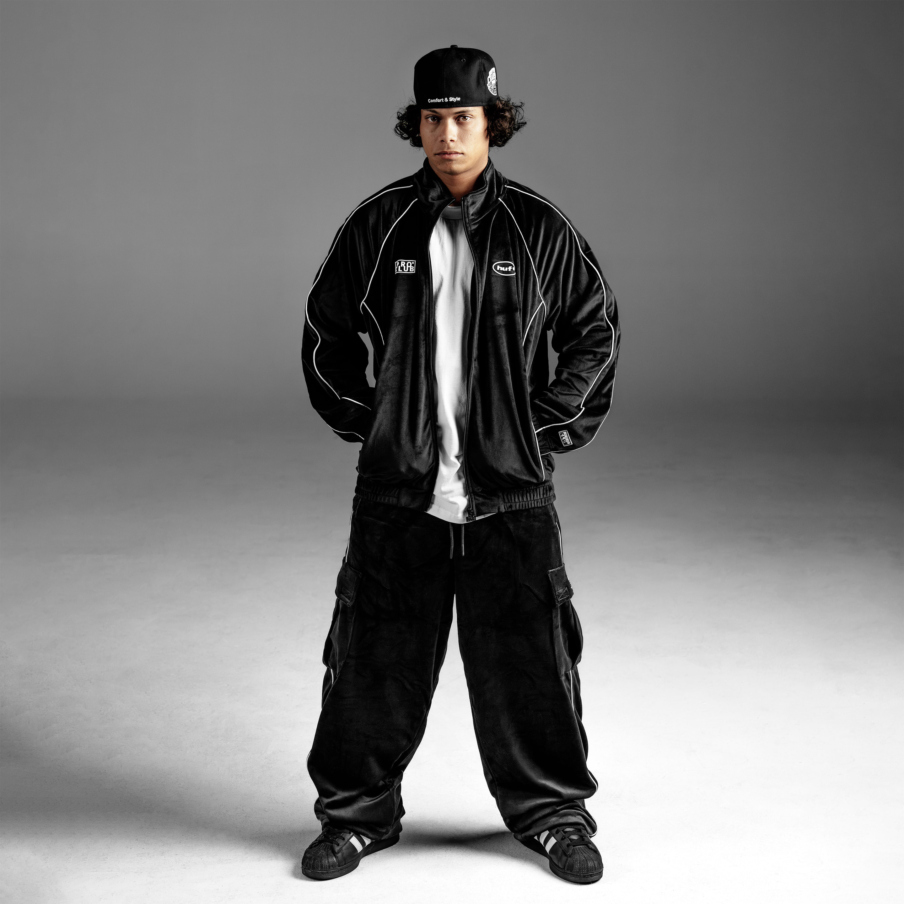 Huf Velour Track Jacket (image 3 of 8)