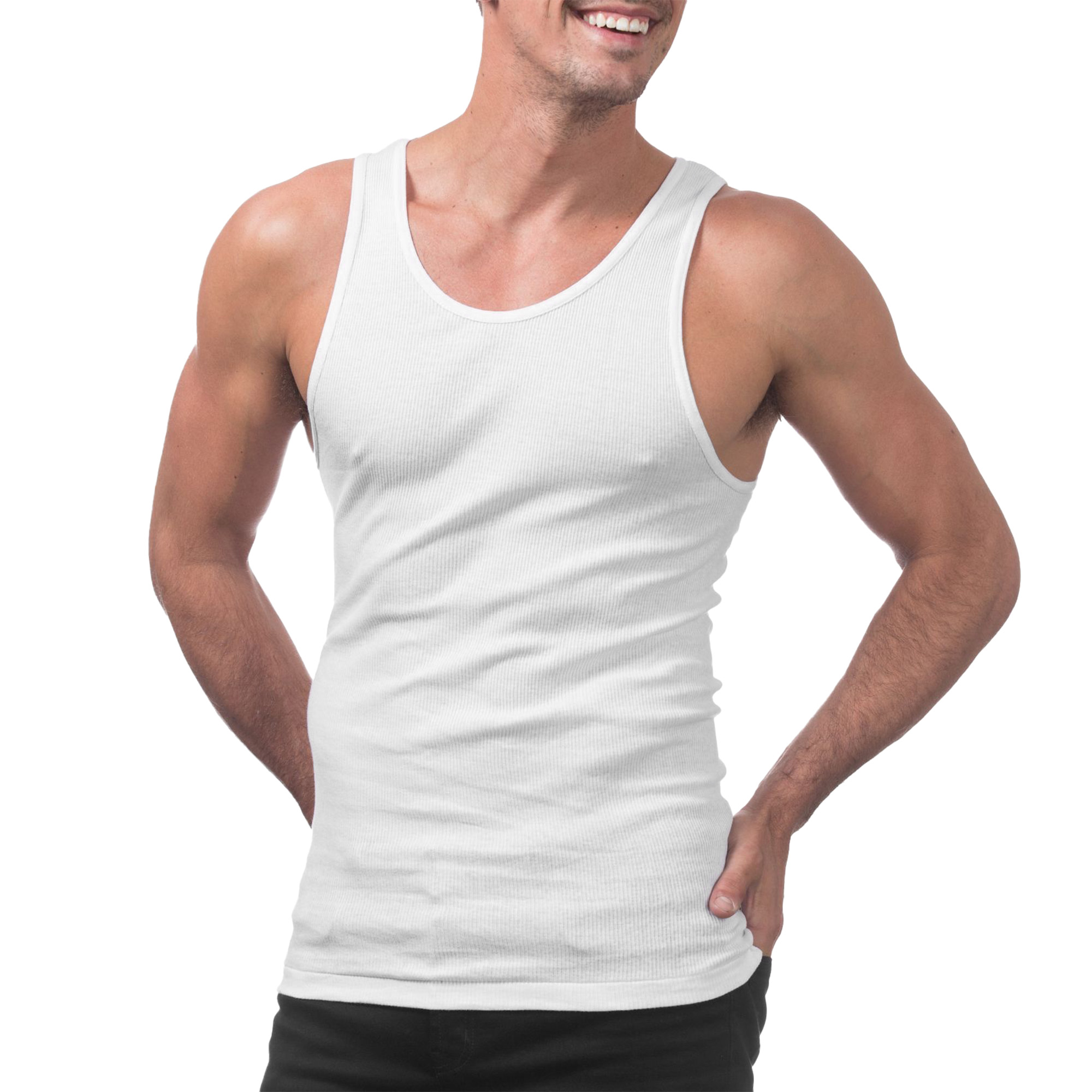 Premium Ringspun Cotton Ribbed A-Shirt (image 3 of 5)