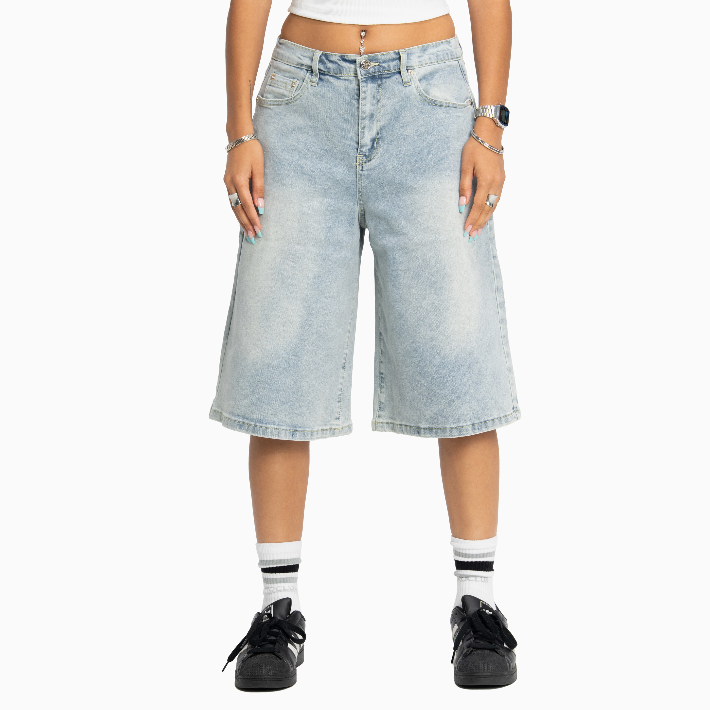 Heavyweight High Rise Denim Jort