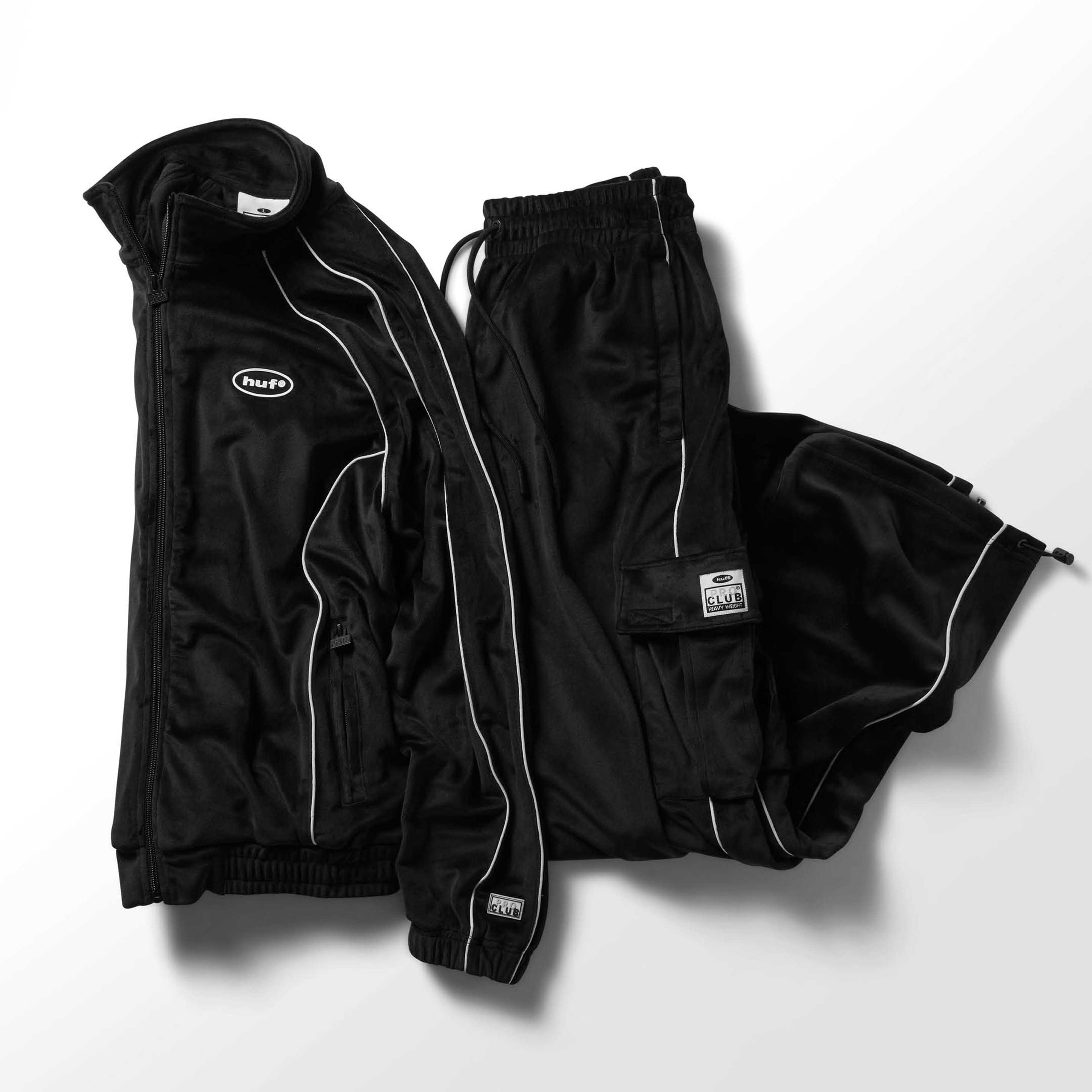 Huf Velour Open Leg Cargo Track Pant (image 4 of 4)