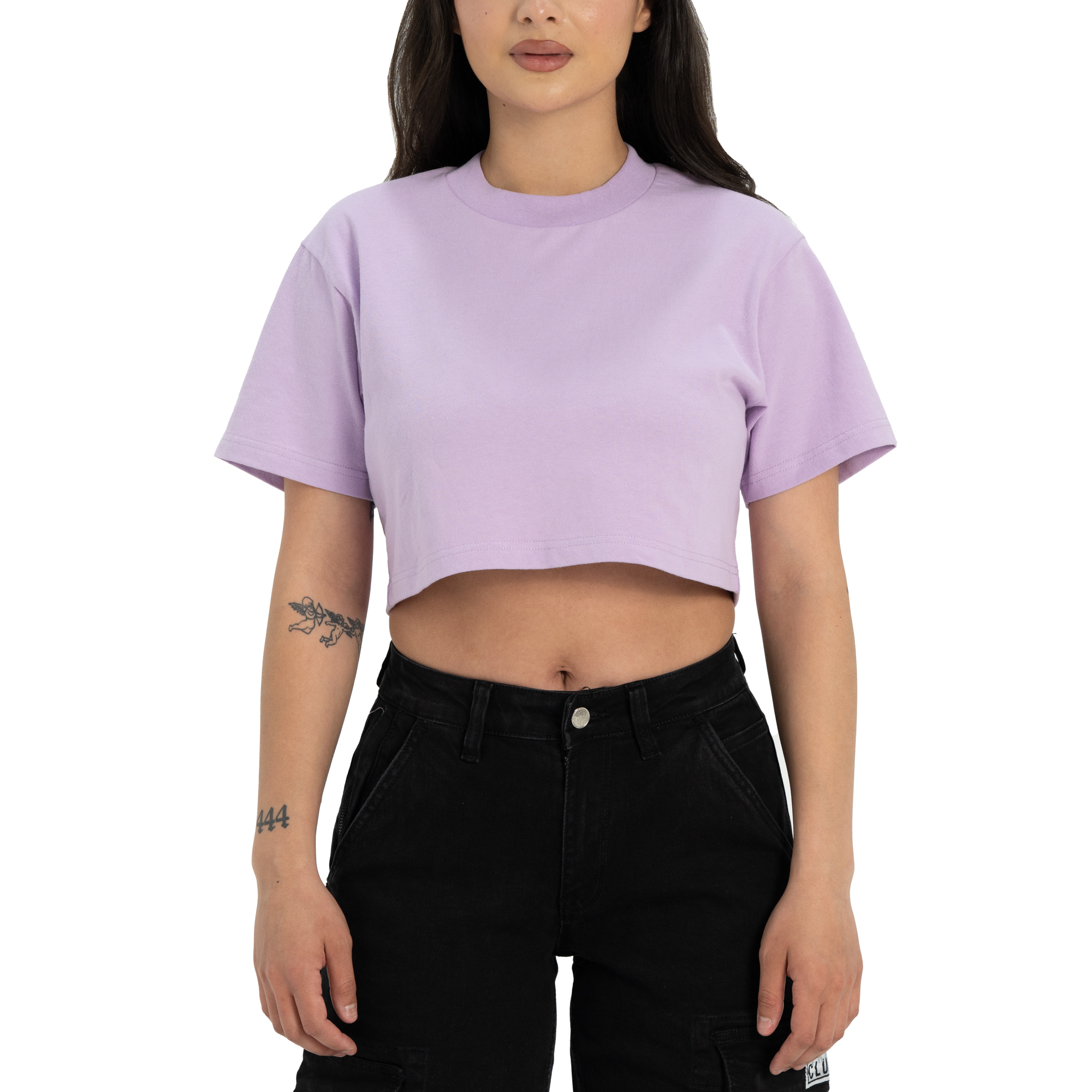 Heavyweight Cotton Short Sleeve Crop Top