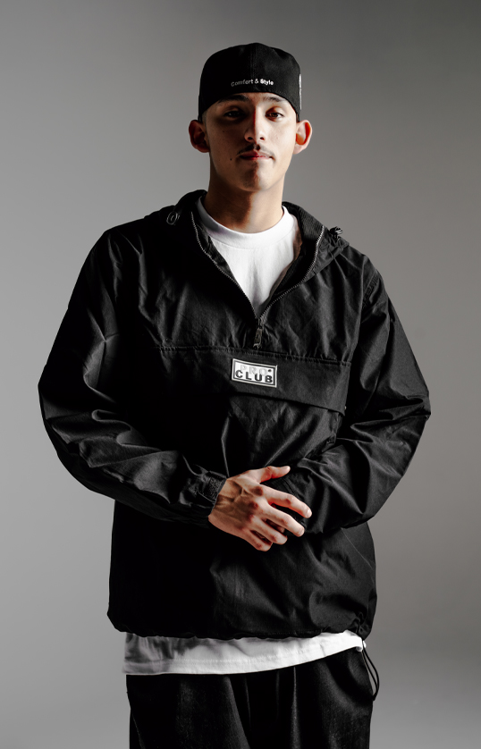 Nylon Hooded Anorak Quarter Zip Jacket lifestyle photo 1