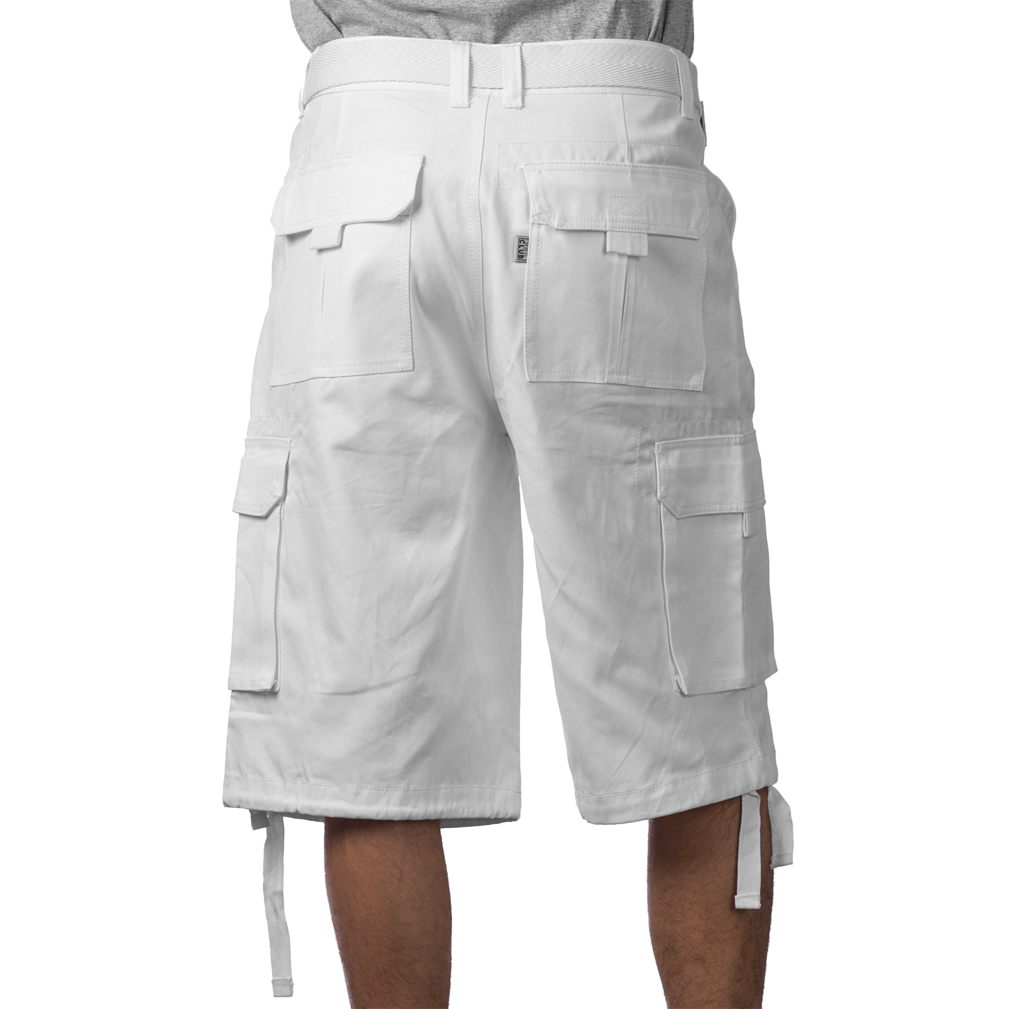 Cotton Twill Cargo Shorts With Belt (image 2 of 3)