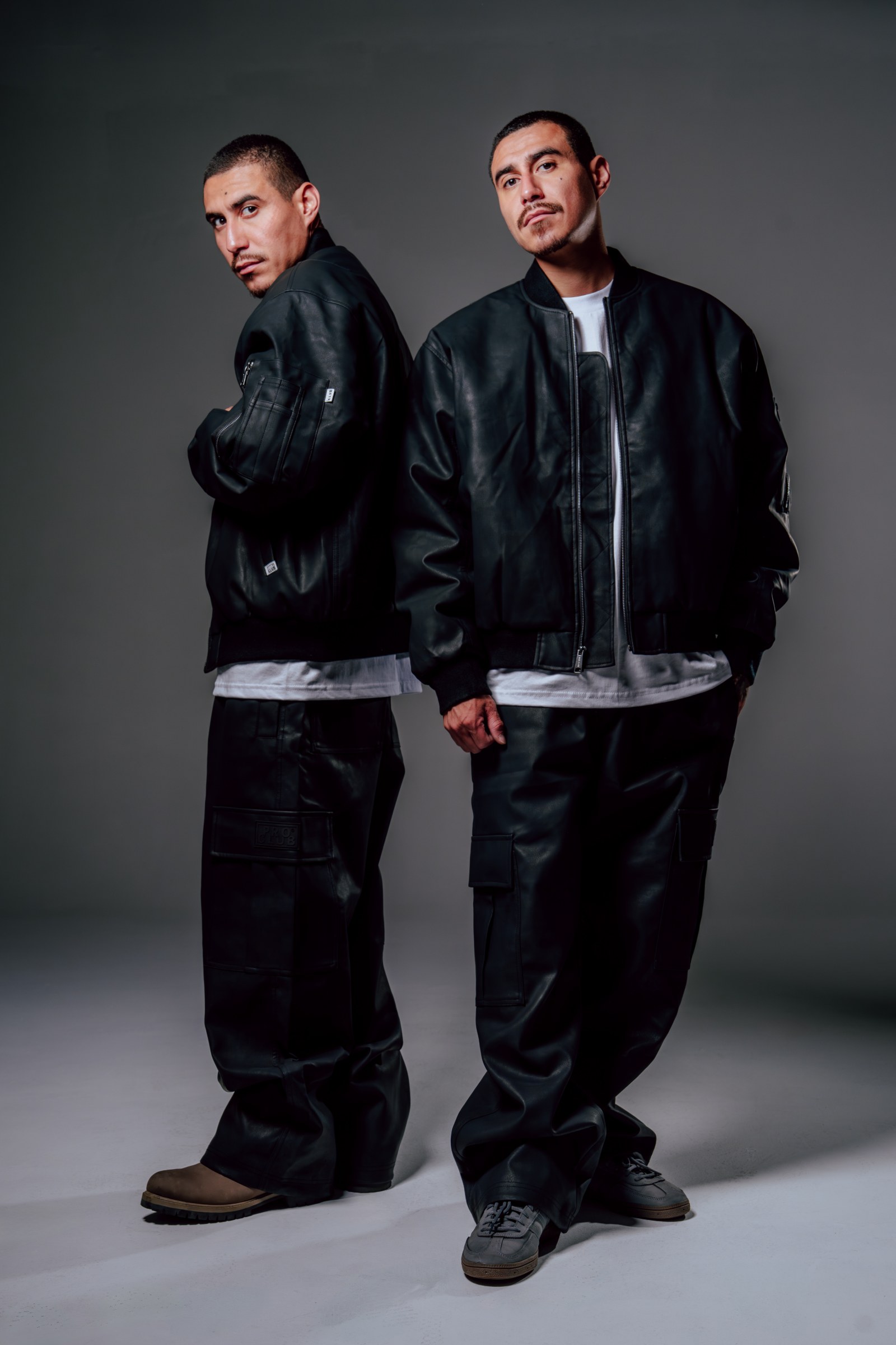 Heavywide Vegan Leather Bomber Jacket lifestyle photo 3