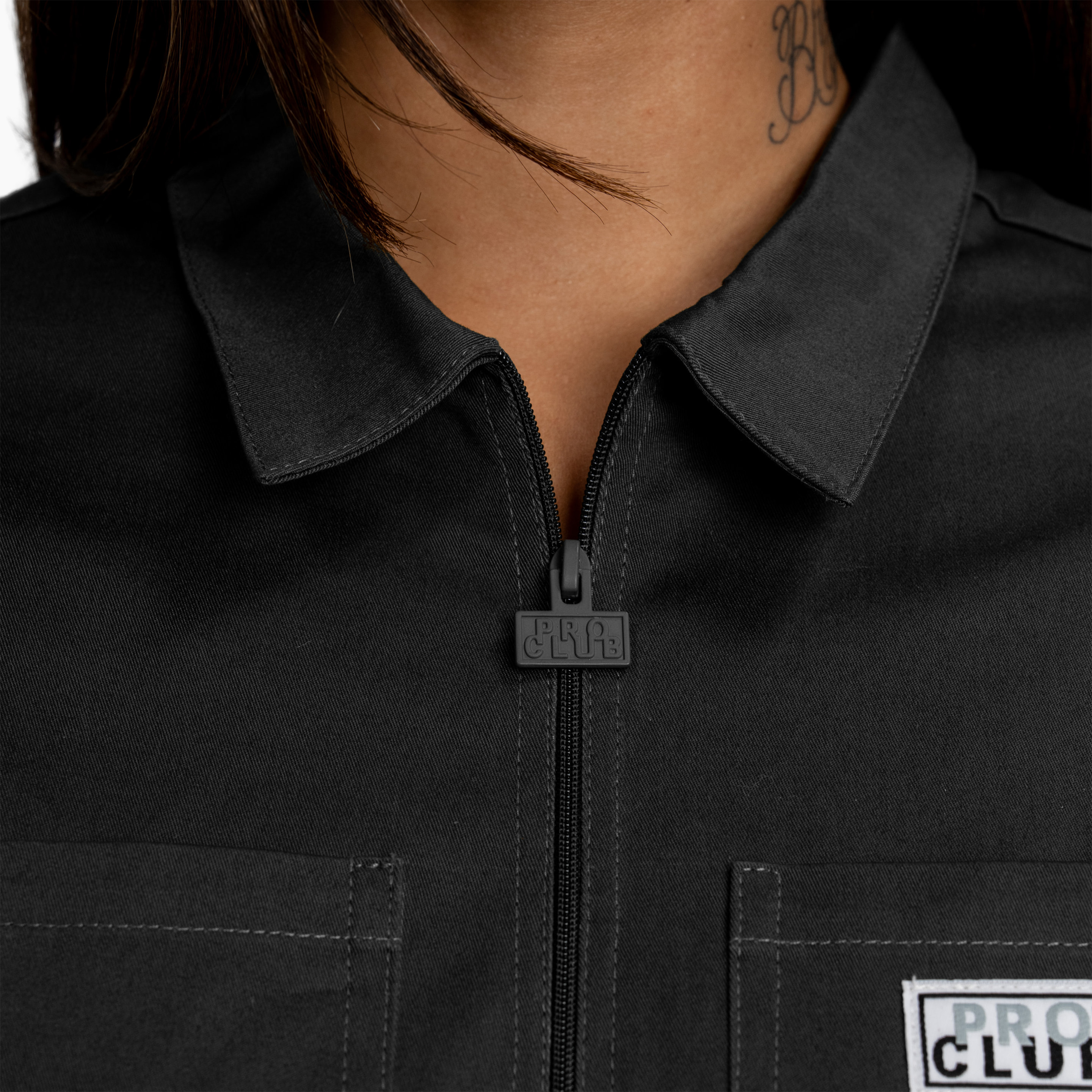 Womens Heavyweight Quarter Zip Work Shirt (image 5 of 5)