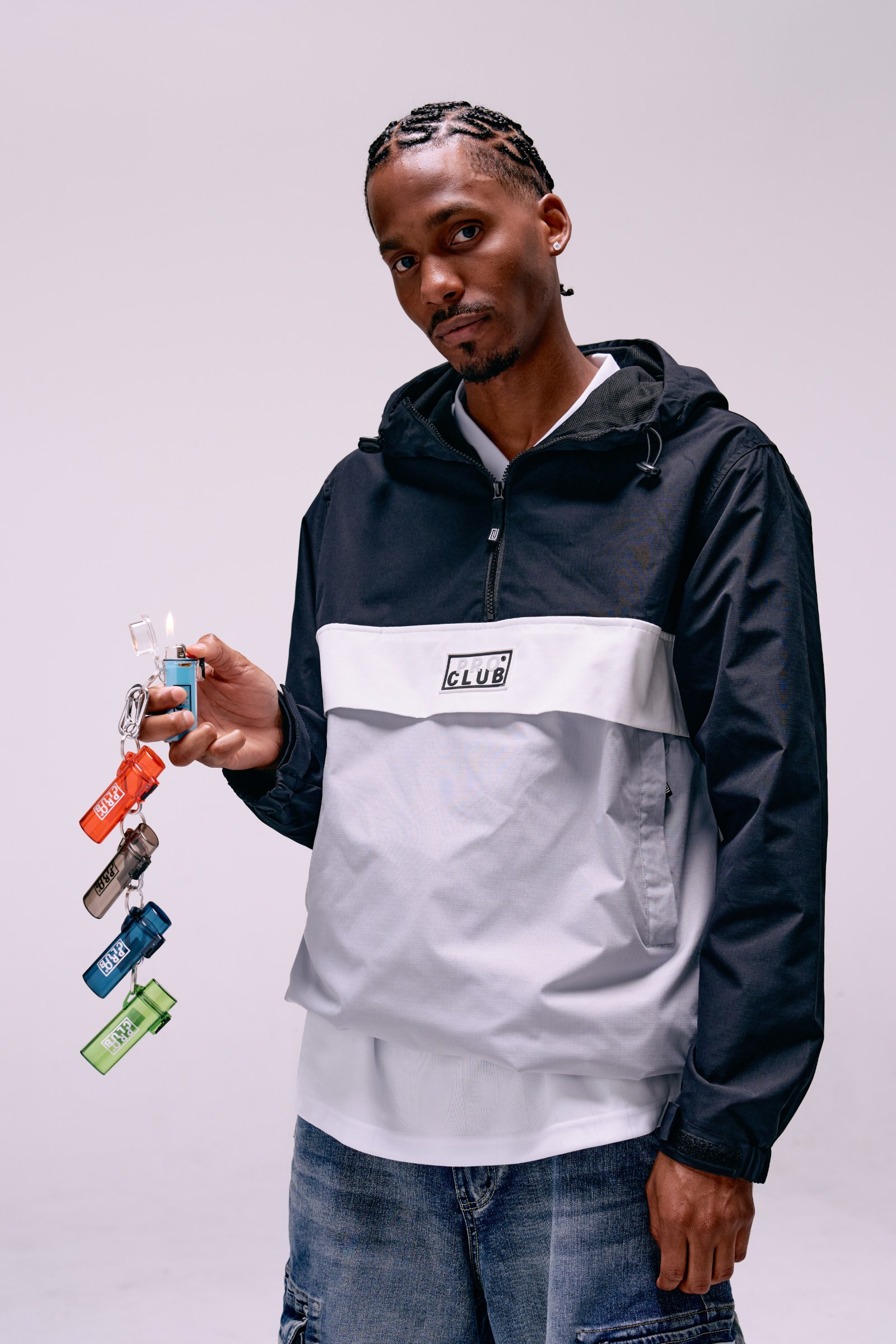 Nylon Hooded Anorak Quarter Zip Jacket lifestyle photo 3