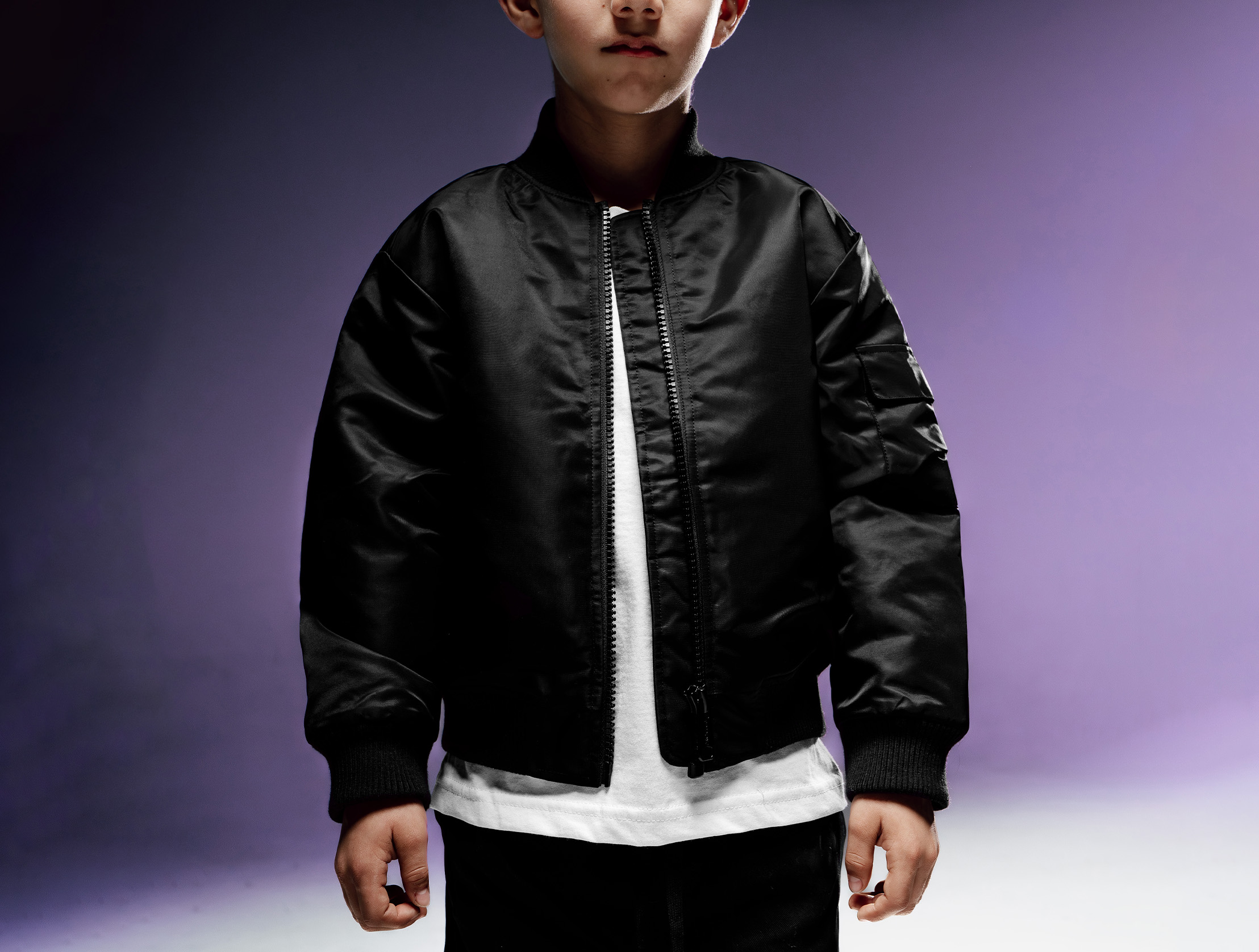 Kid's Comfort Bomber Jacket lifestyle photo 2