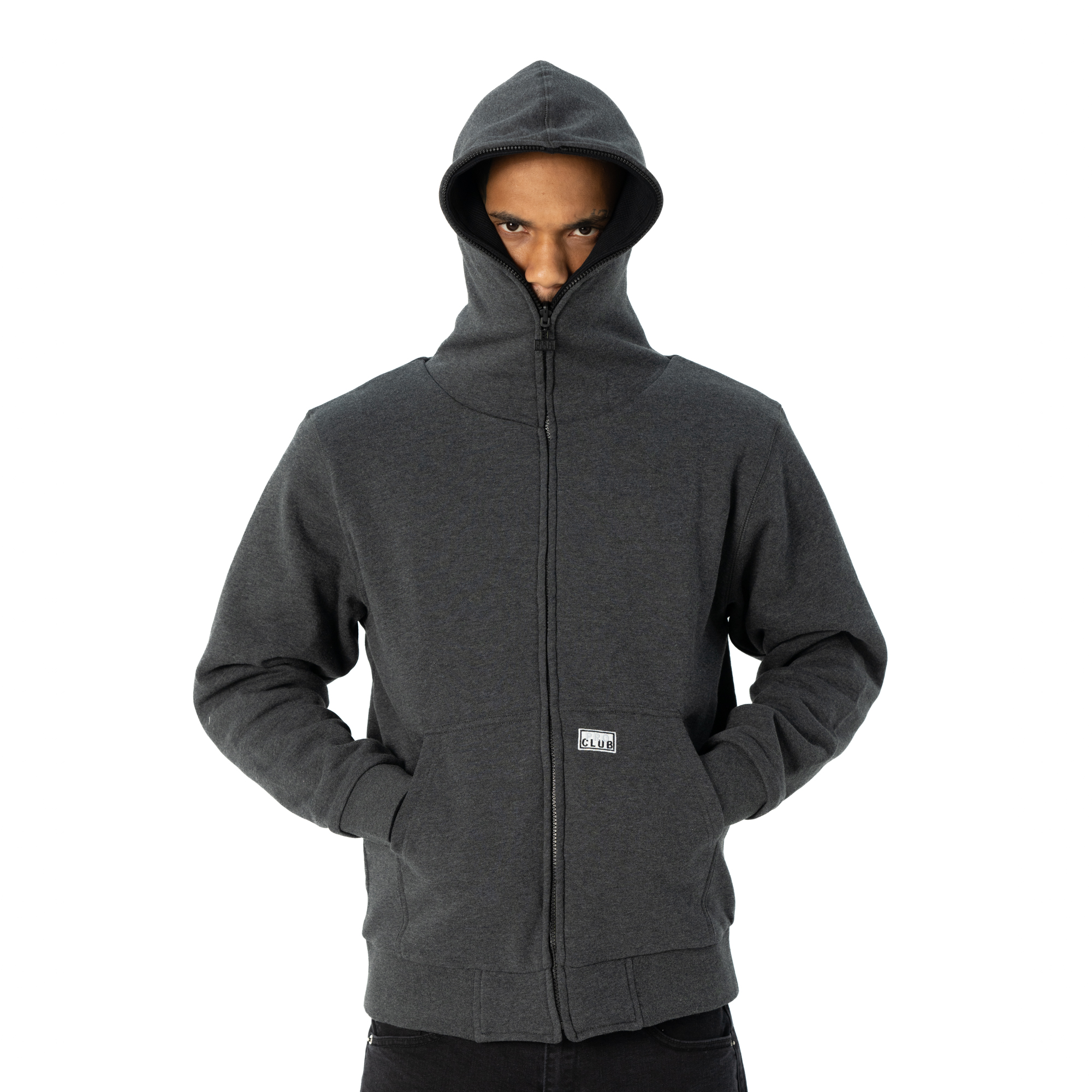 Heavyweight Basic Reversible Thermal Zip-Up Hoodie (image 8 of 8)