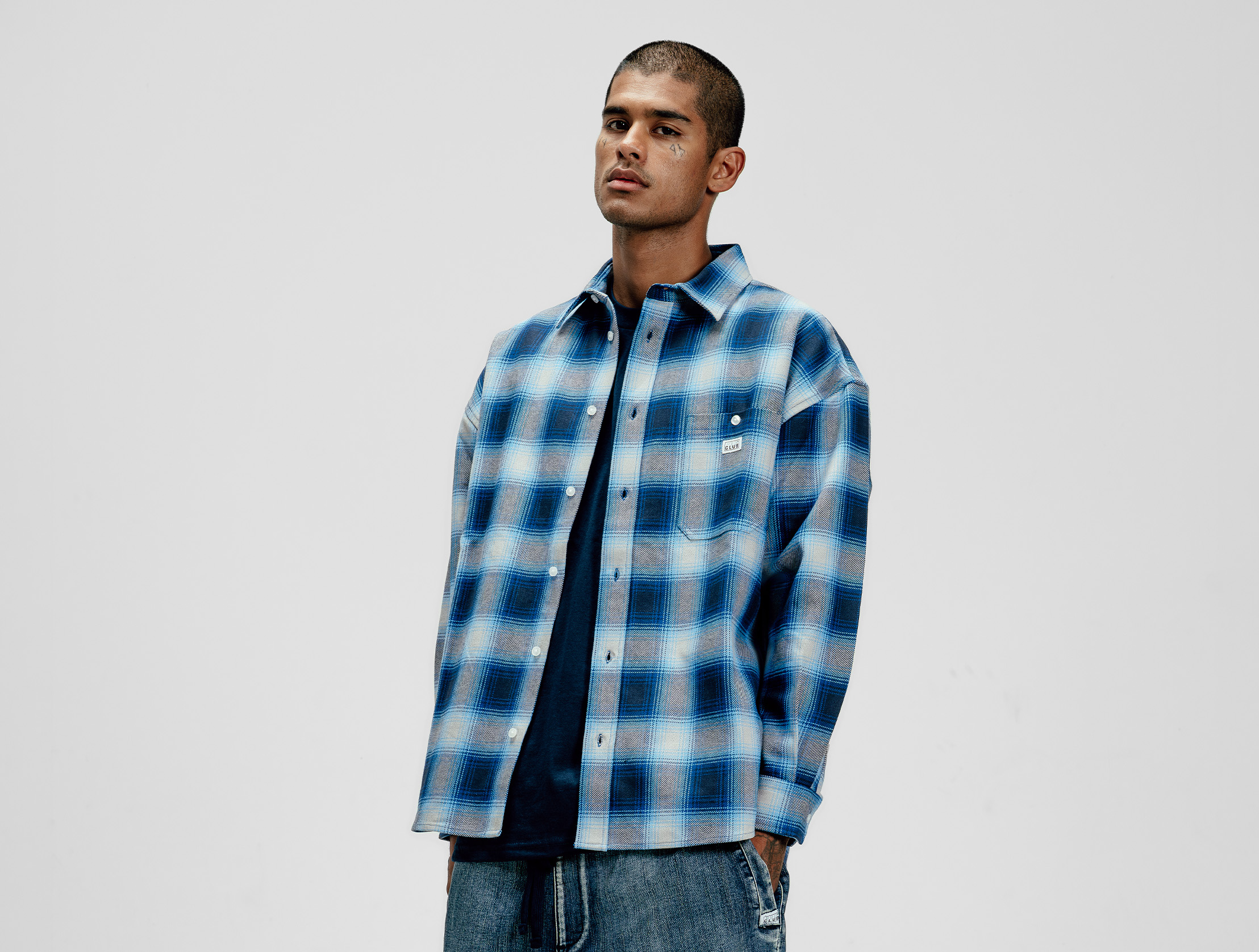 Heavywide Ombre Flannel Shirt lifestyle photo 2