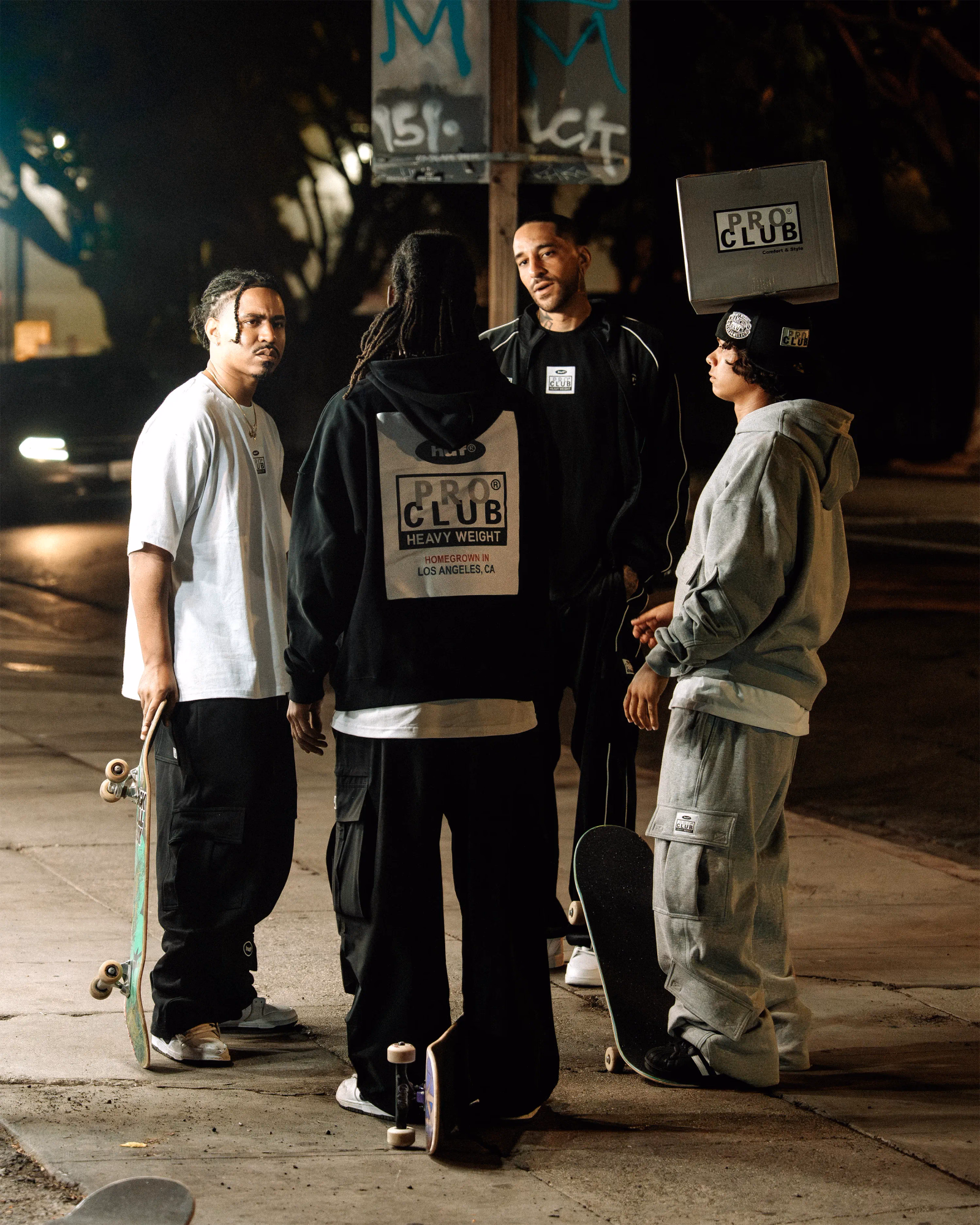 group of men in proclub X HUF in collection