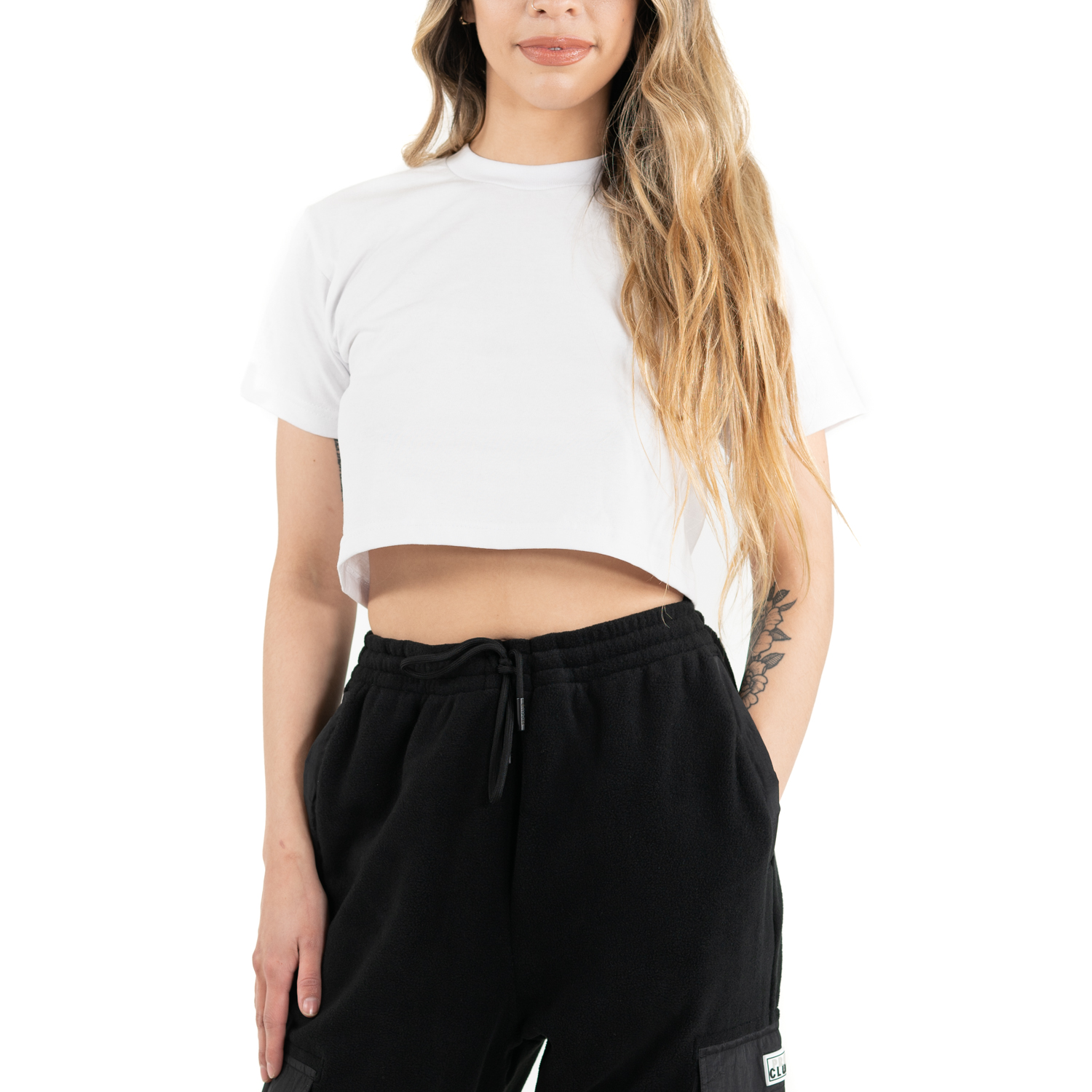 Heavyweight Cotton Short Sleeve Crop Top (image 1 of 3)