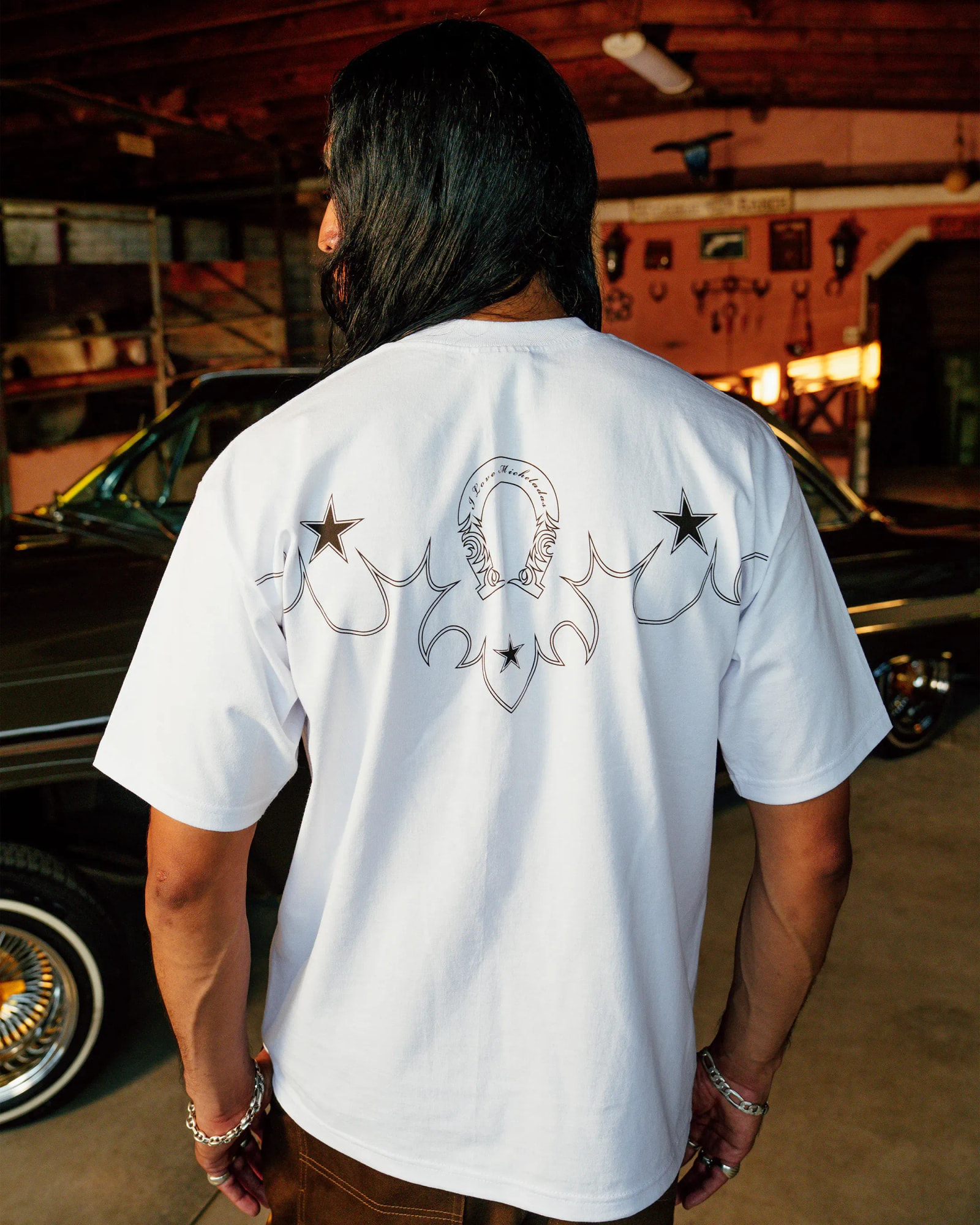 Men in proclub x I Love Micheladas white tee