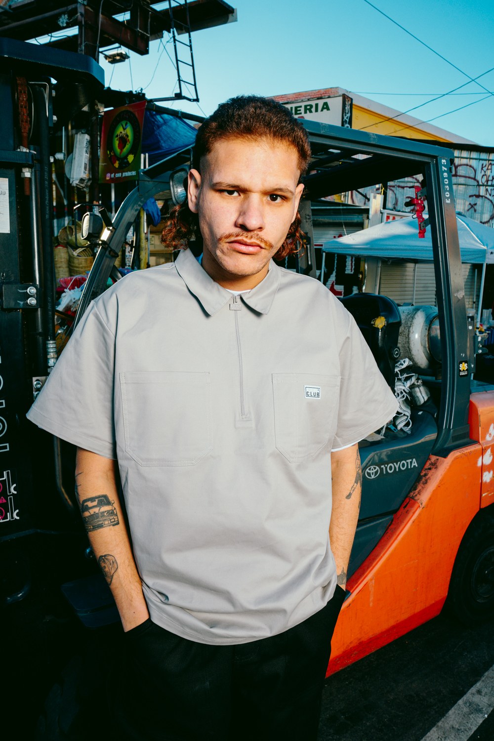 Heavyweight Quarter Zip Work Shirt lifestyle photo 3