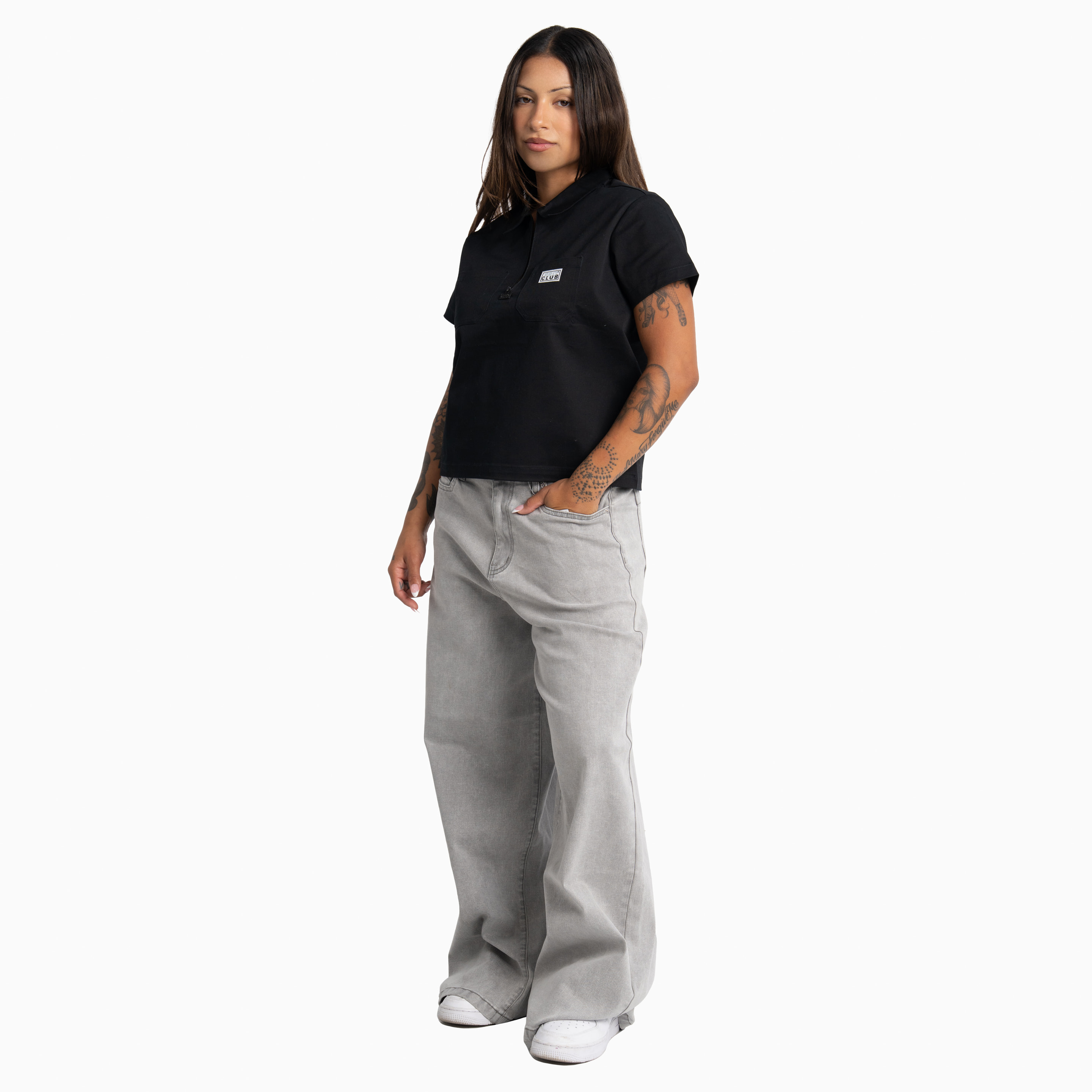 Womens Heavyweight Quarter Zip Work Shirt (image 3 of 5)