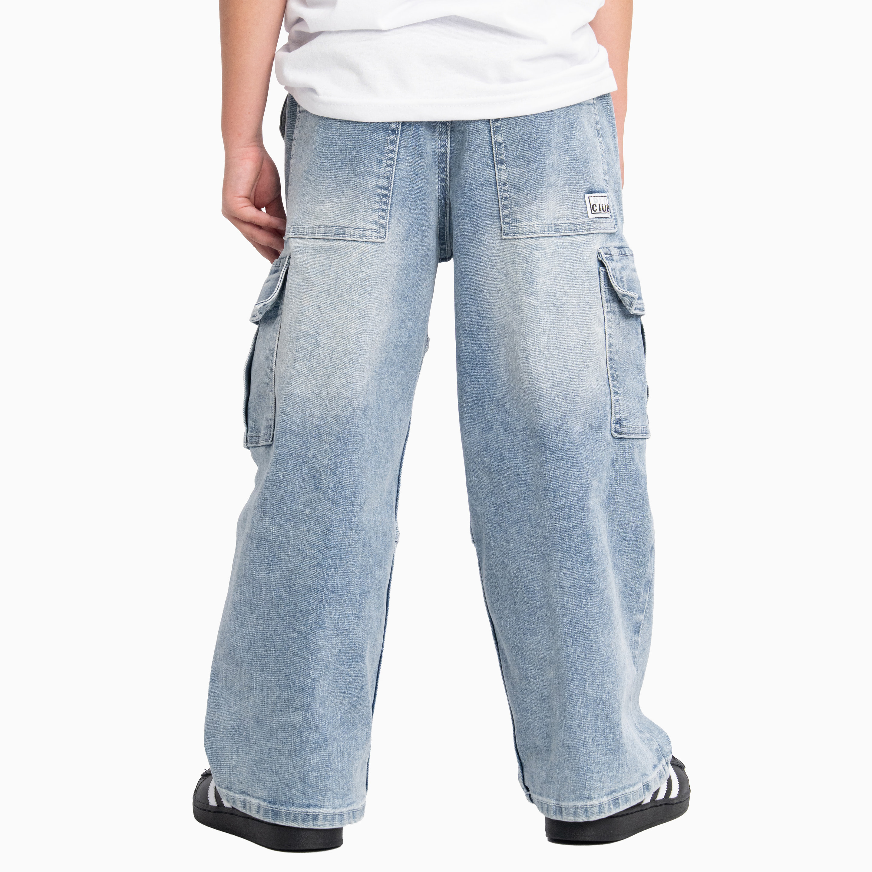 Kid's Baggy Fit Denim Cargo Pant (image 4 of 5)