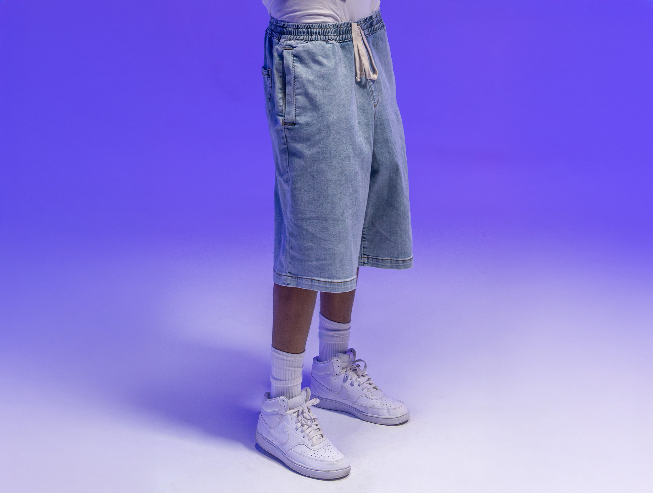 Comfort Oversized Denim Lounge Short lifestyle photo 2
