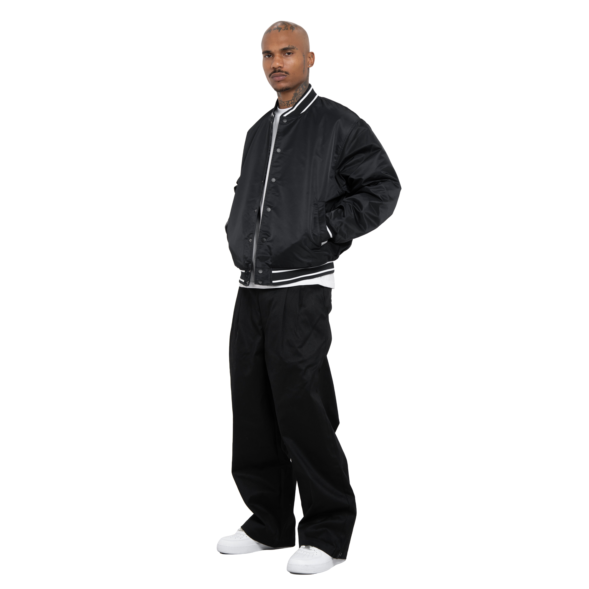 Comfort Wide Satin Baseball Jacket (image 3 of 5)