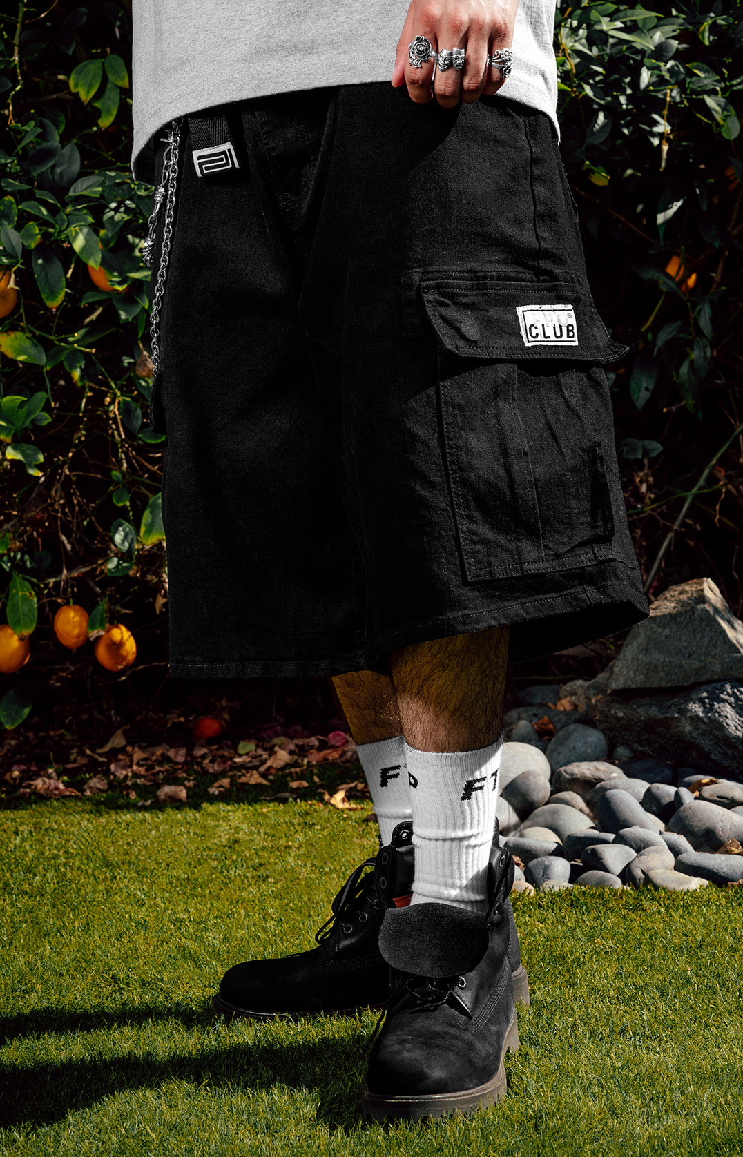 Heavyweight Baggy Fit Denim Cargo Short lifestyle photo 1