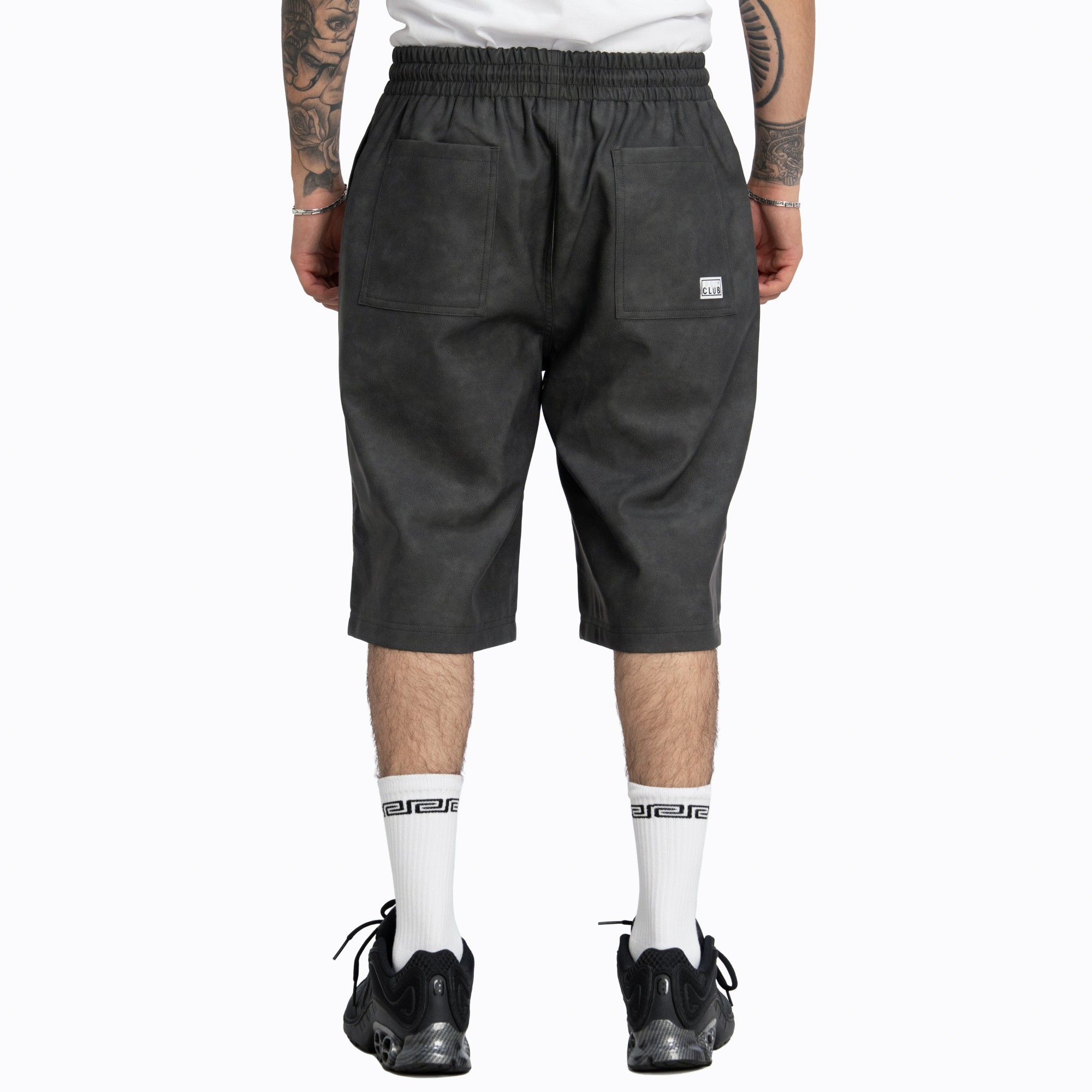 Heavyweight Vegan Leather Shorts (image 2 of 5)