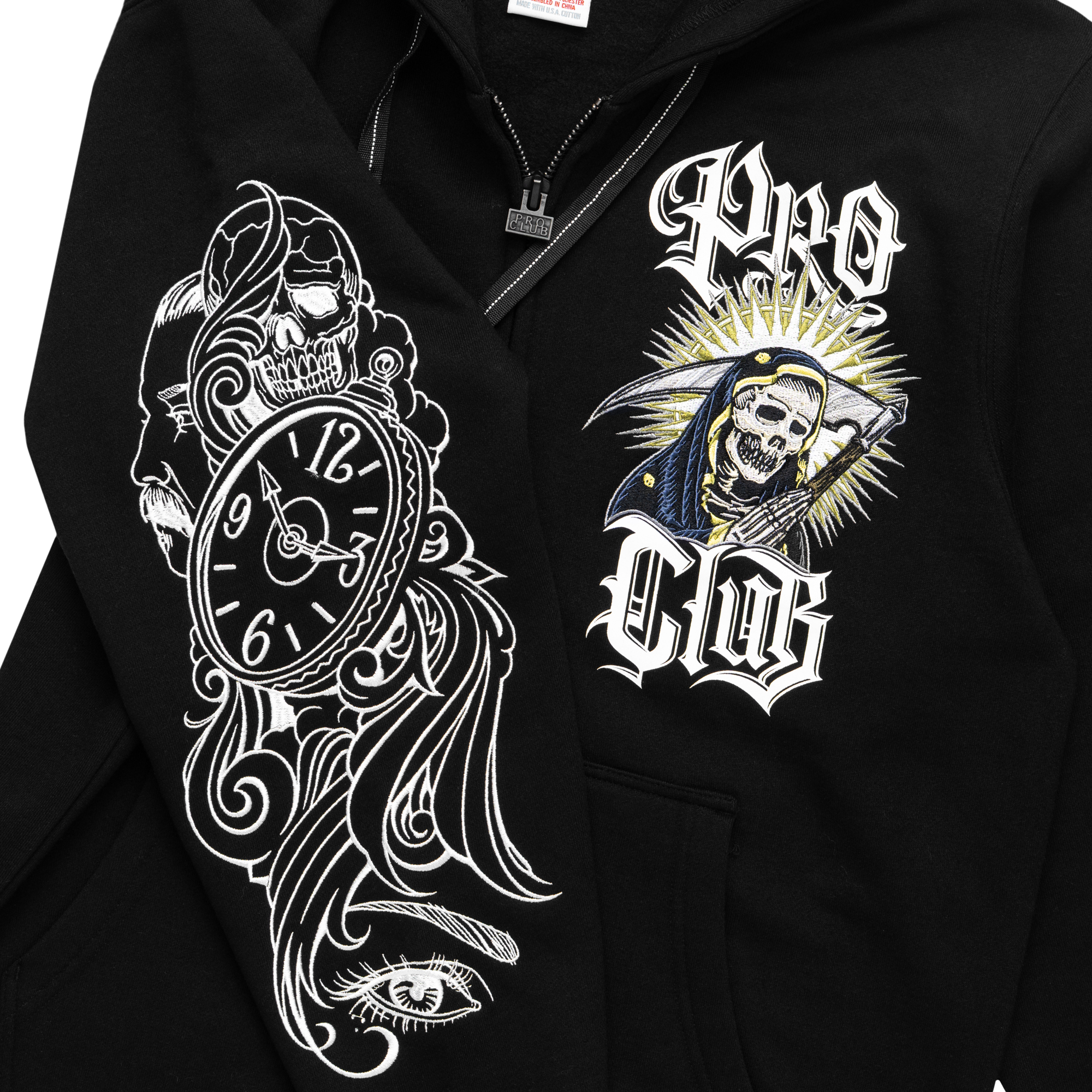 Mister Cartoon "Clockwork" Black Zip-Up Hoodie (image 2 of 4)