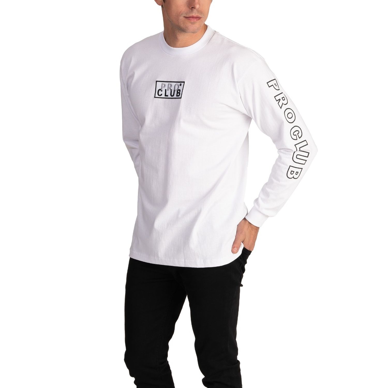 Embroidered Box Logo Long Sleeve Heavyweight T-Shirt (image 3 of 3)
