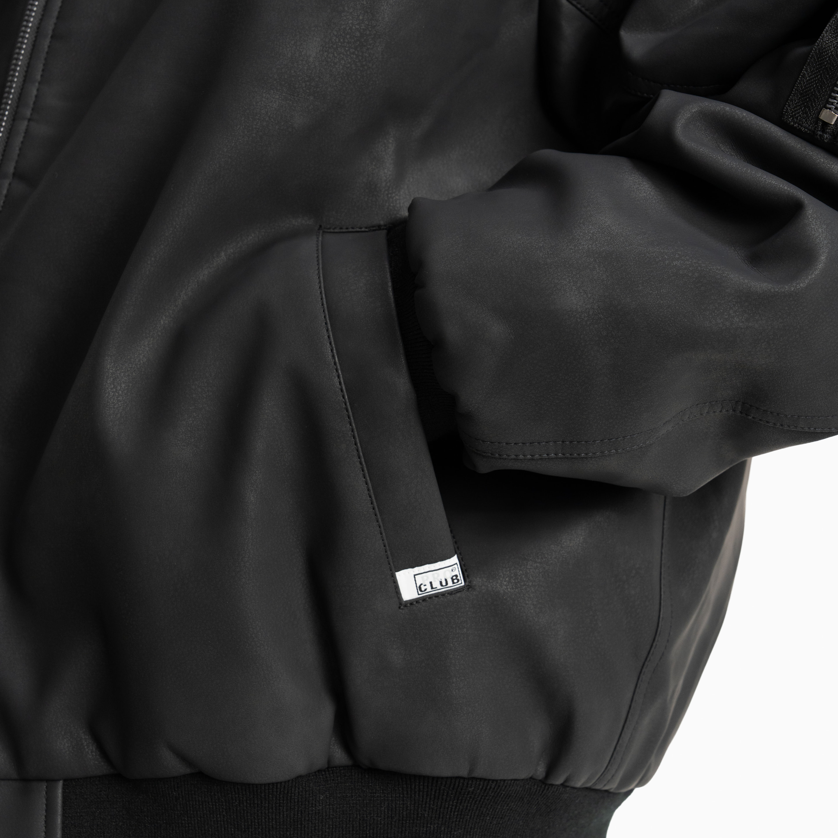 Heavywide Vegan Leather Bomber Jacket (image 6 of 8)
