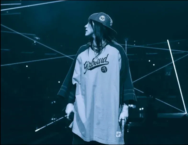 Billie Eilish in a Pro Club tee