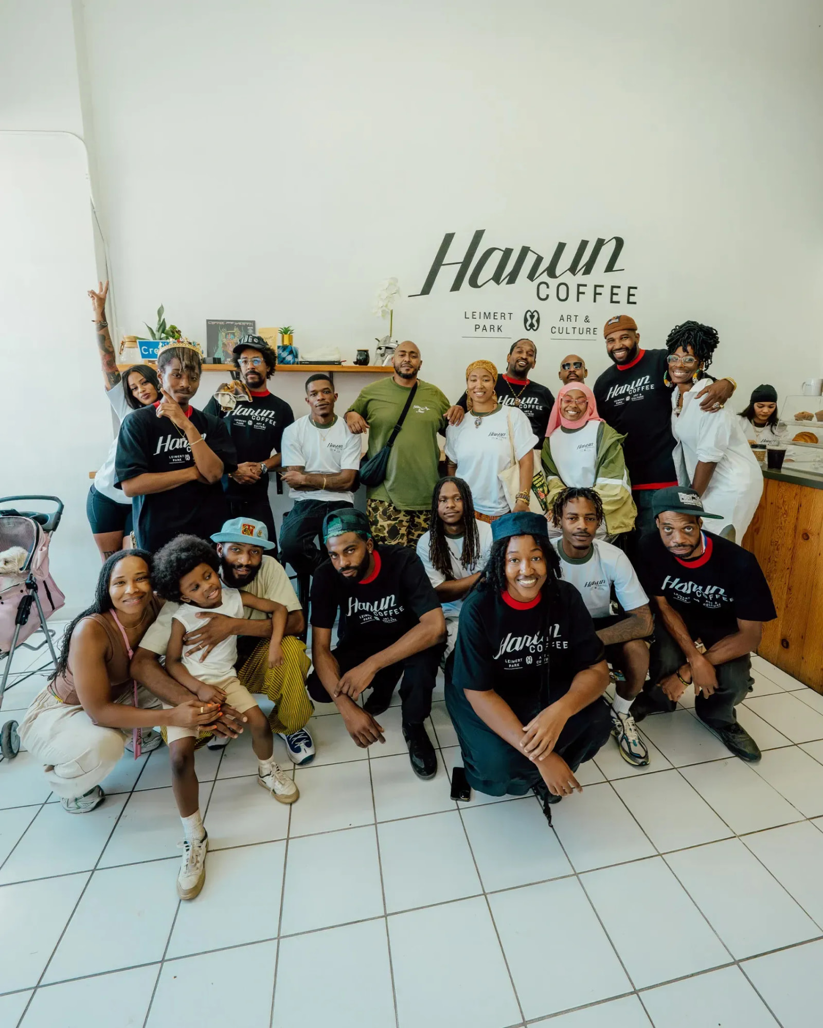 Group in Pro Club at Harun Coffee in Leimert Park