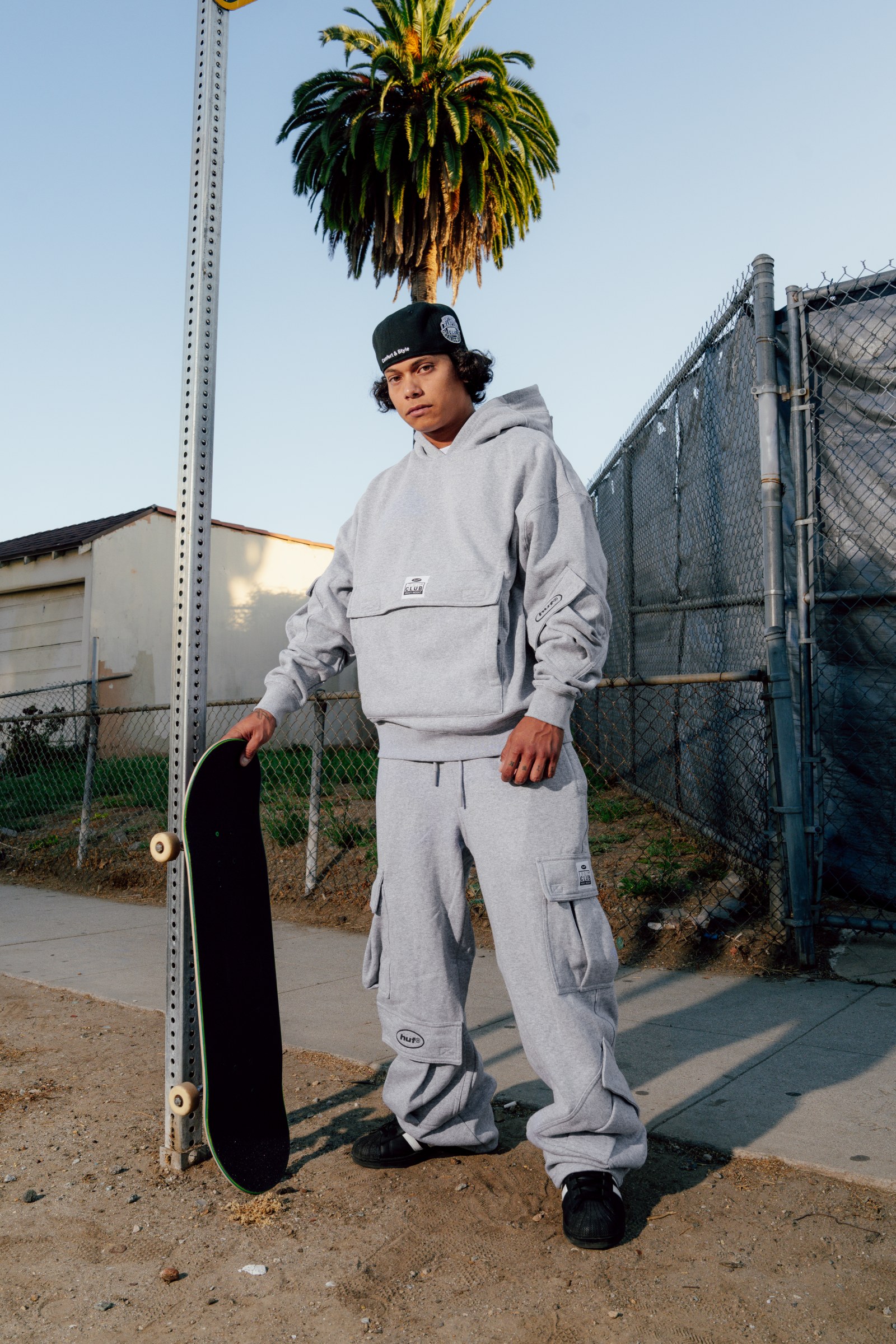Huf Heavywide Multi Pocket Pullover Hoodie lifestyle photo 2