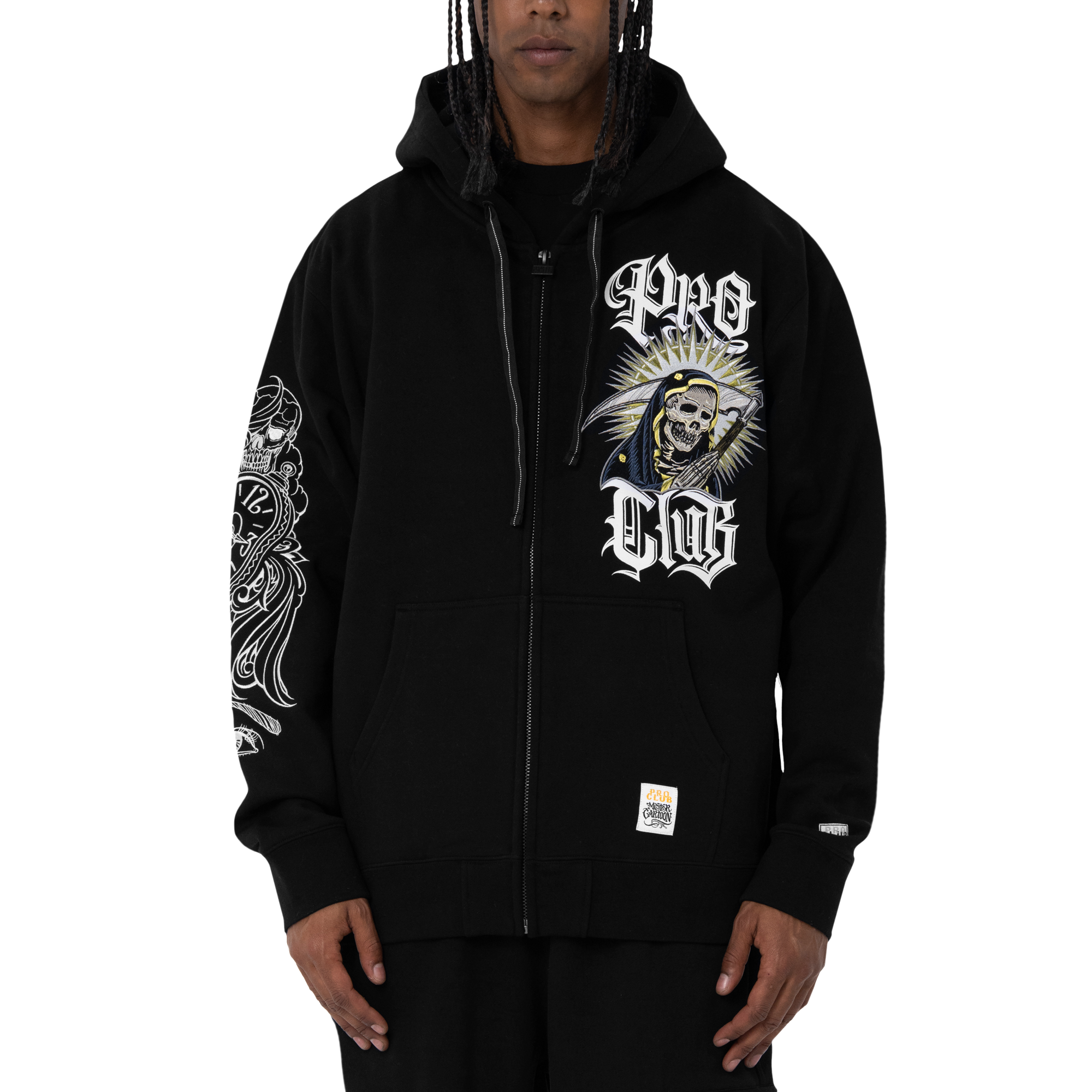 Mister Cartoon "Clockwork" Black Zip-Up Hoodie (image 3 of 4)
