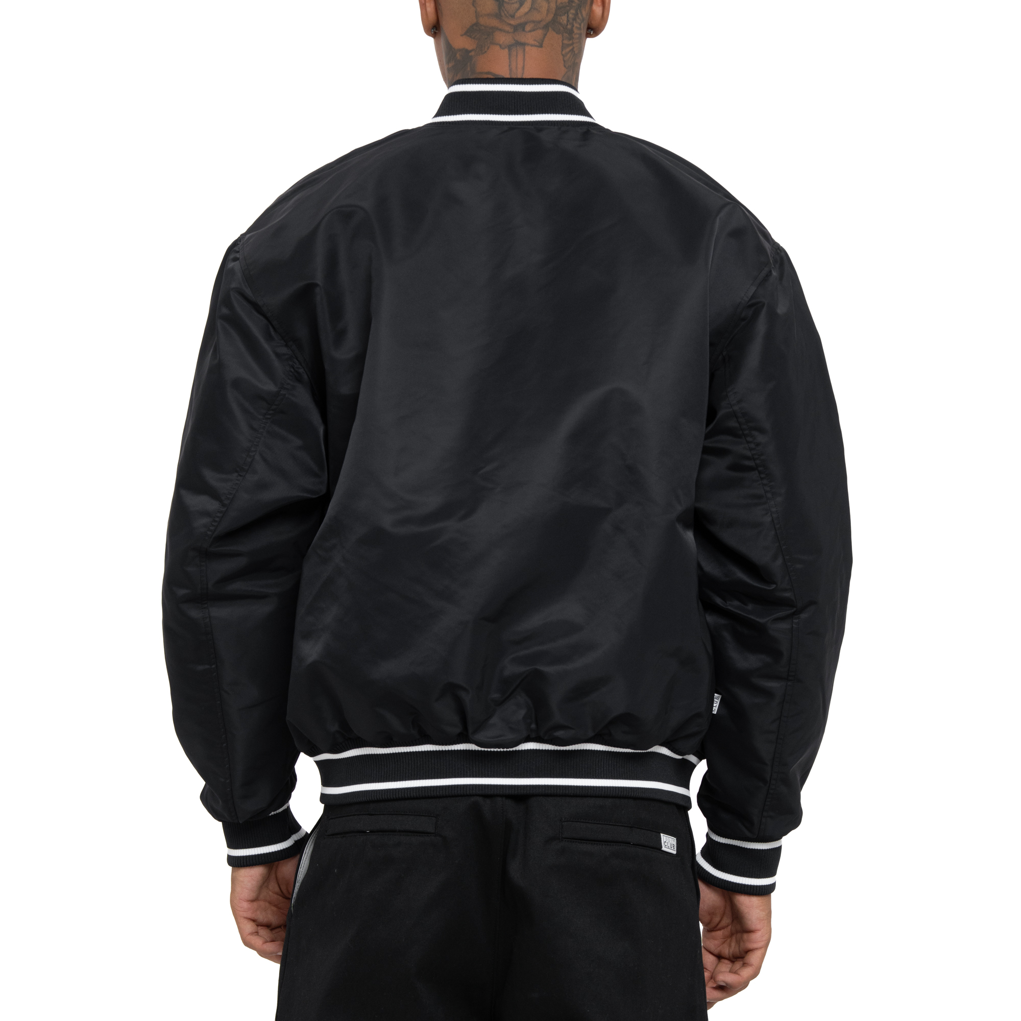 Comfort Wide Satin Baseball Jacket (image 2 of 5)