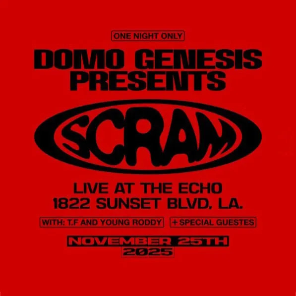 Domo genesis presents scram poster